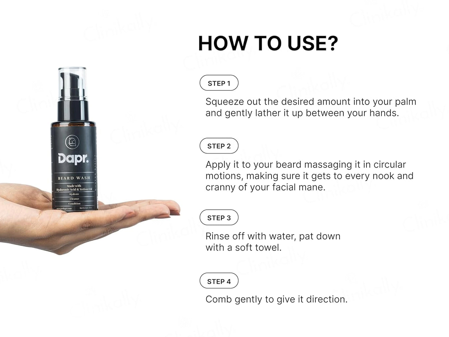Dapr. Beard Wash With Hyaluronic Acid and  Vetiver Oil