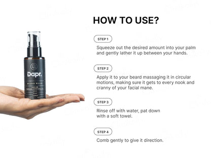 Dapr. Beard Wash With Hyaluronic Acid and  Vetiver Oil