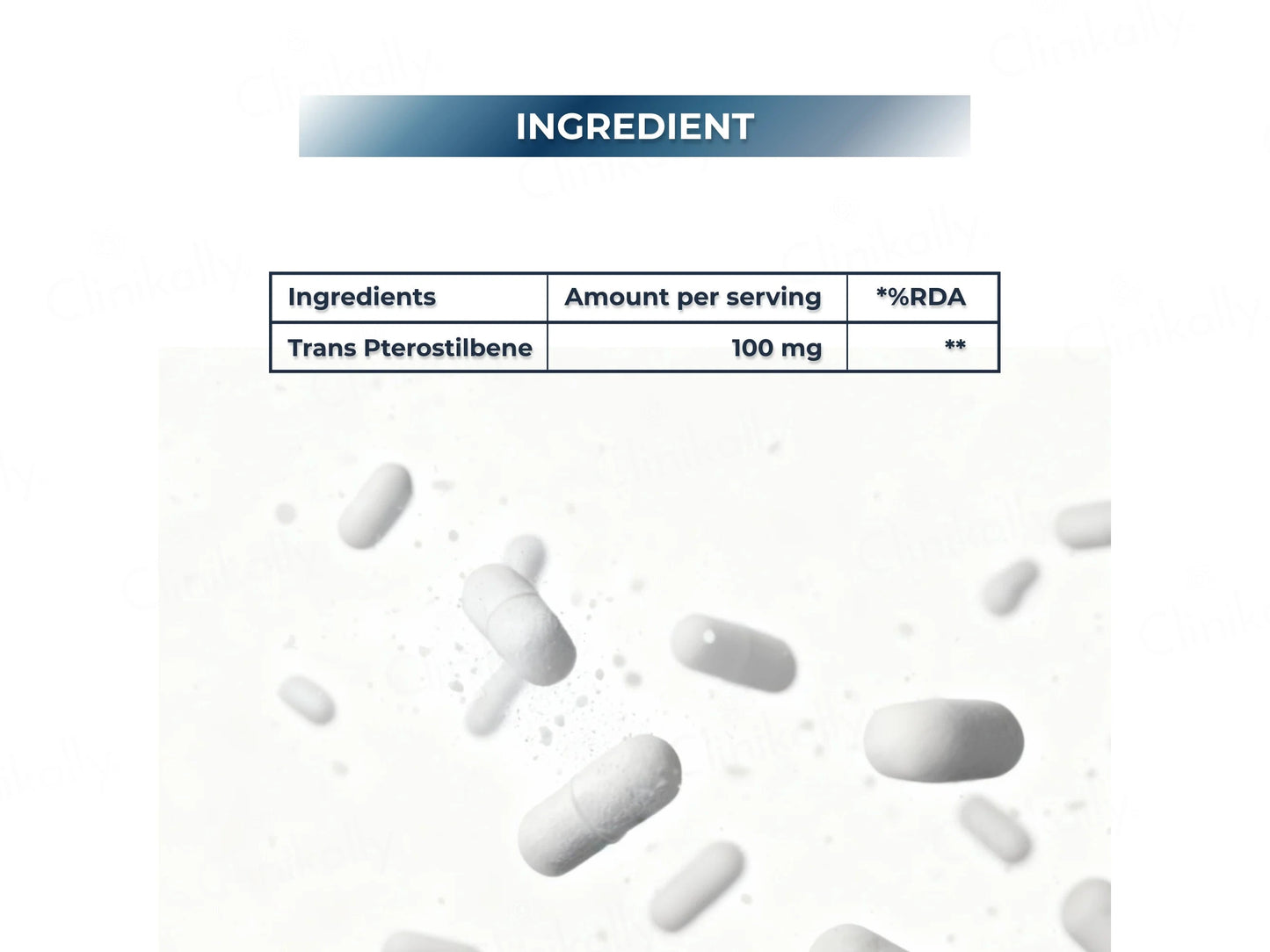 DeAge Trans Pterostilbene Nutraceutical Veg Capsule