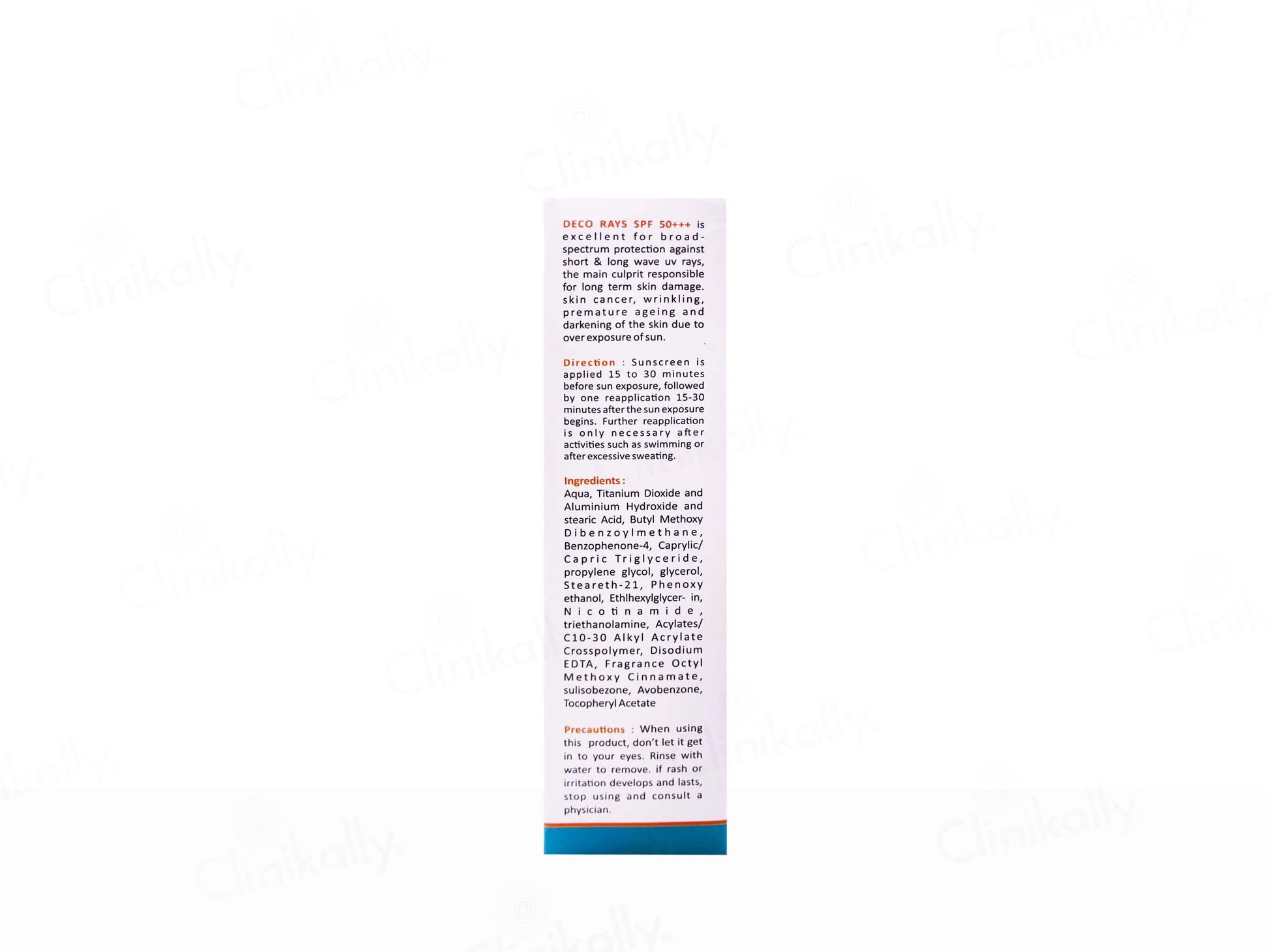 Deco Rays Sunscreen Cream SPF 50 PA