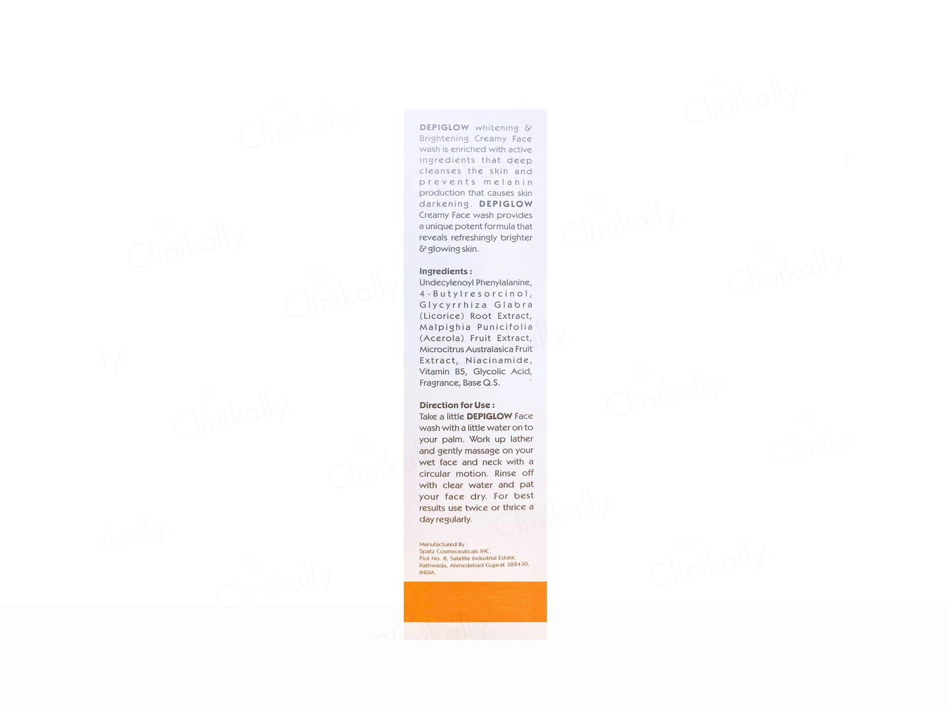 Depiglow Skin Whitening and  Brightening Face Wash