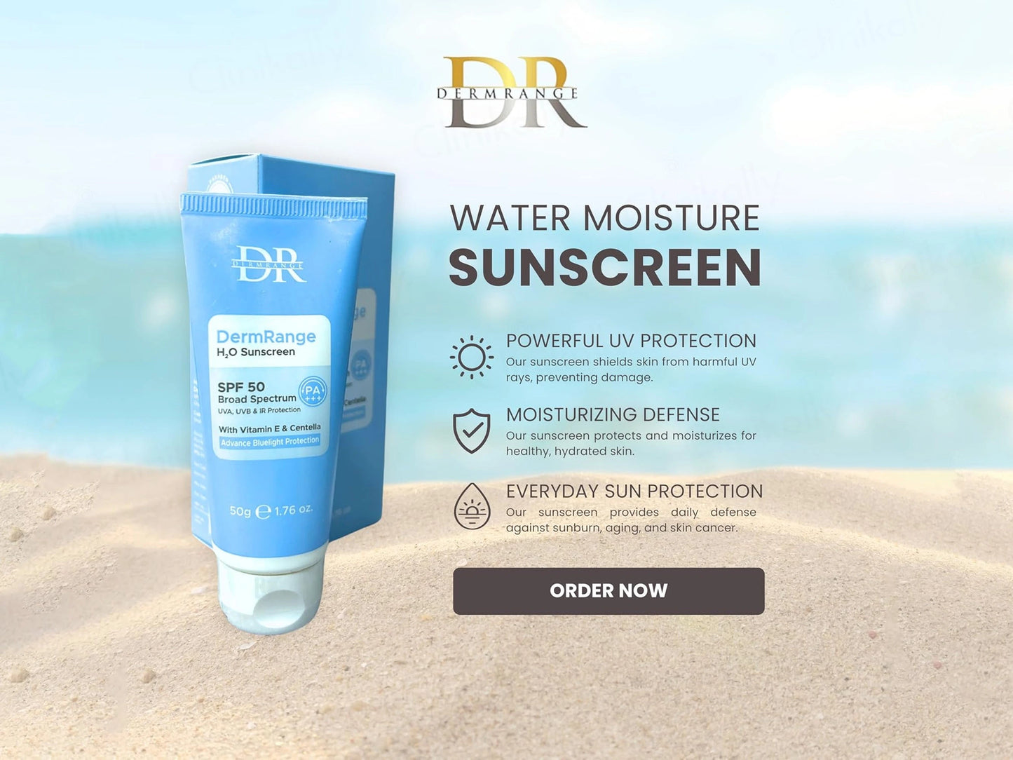 Derm Range H2O Sunscreen SPF 50 PA