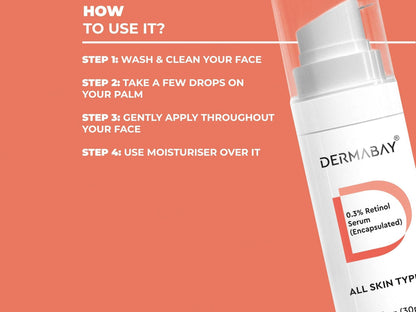 Dermabay 0.3 Percent Encapsulated Retinol Face Serum