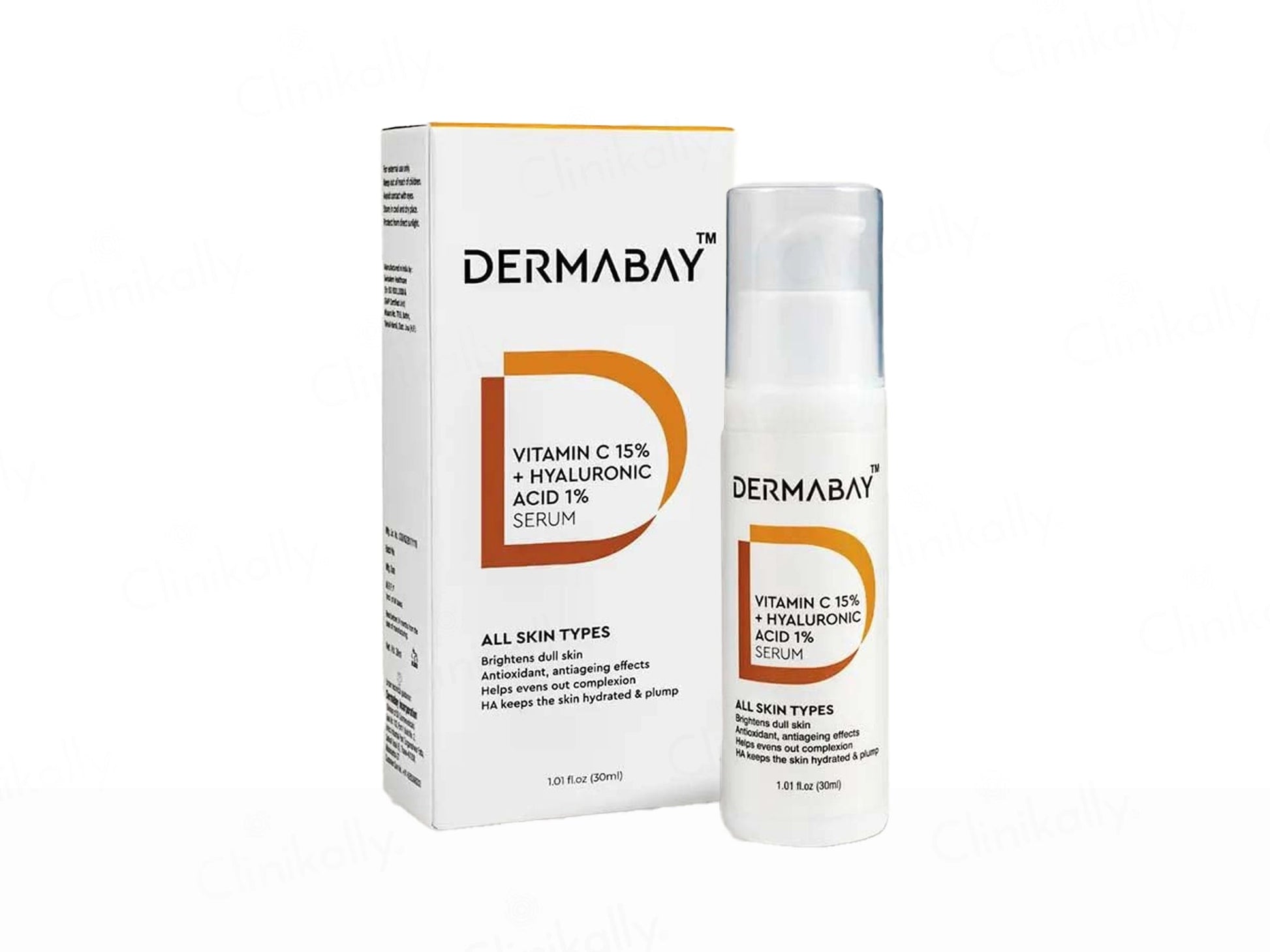 Dermabay 15 Percent Vitamin C  1 Percent Hyaluronic Acid Face Serum