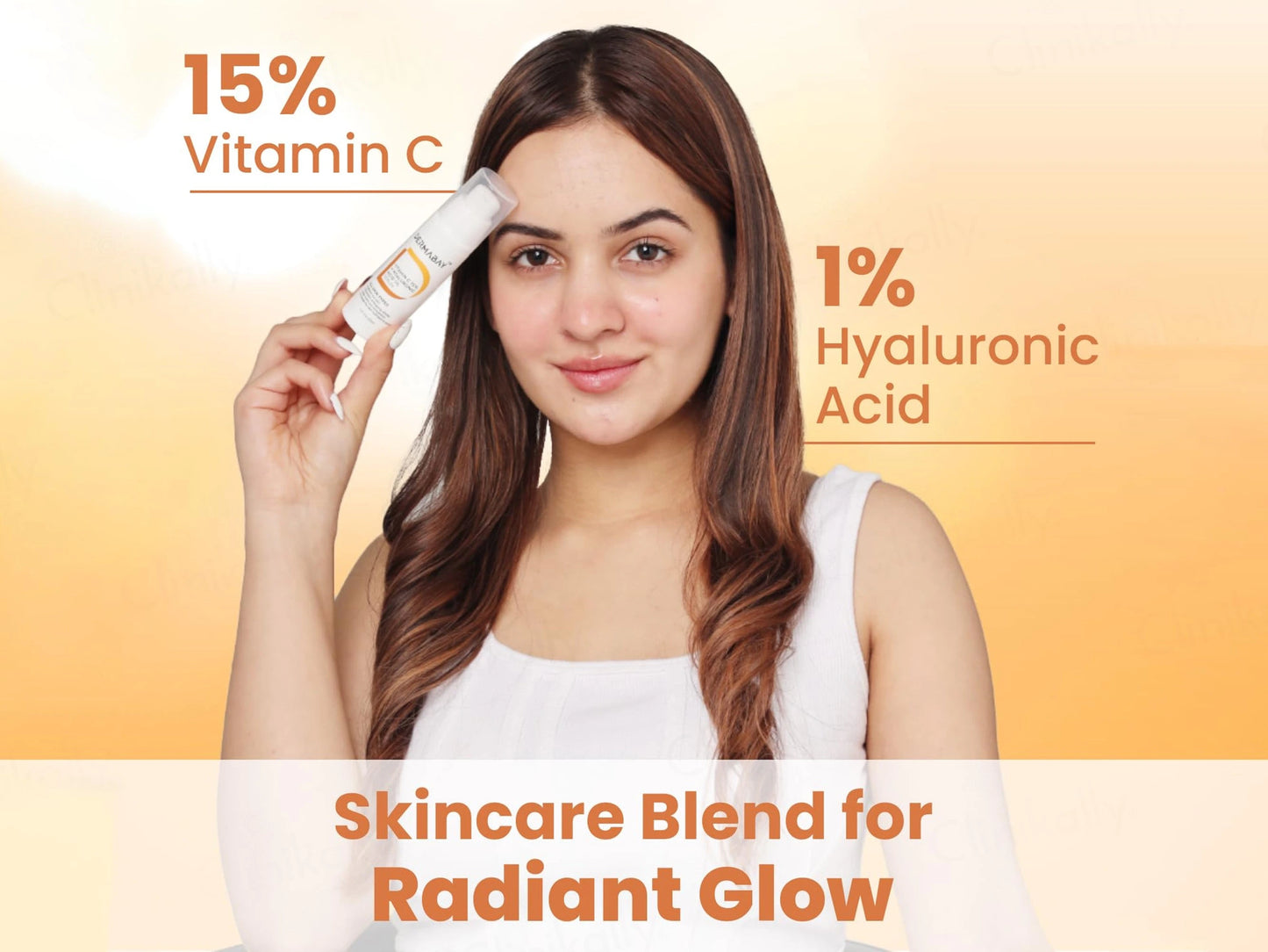 Dermabay 15 Percent Vitamin C  1 Percent Hyaluronic Acid Face Serum