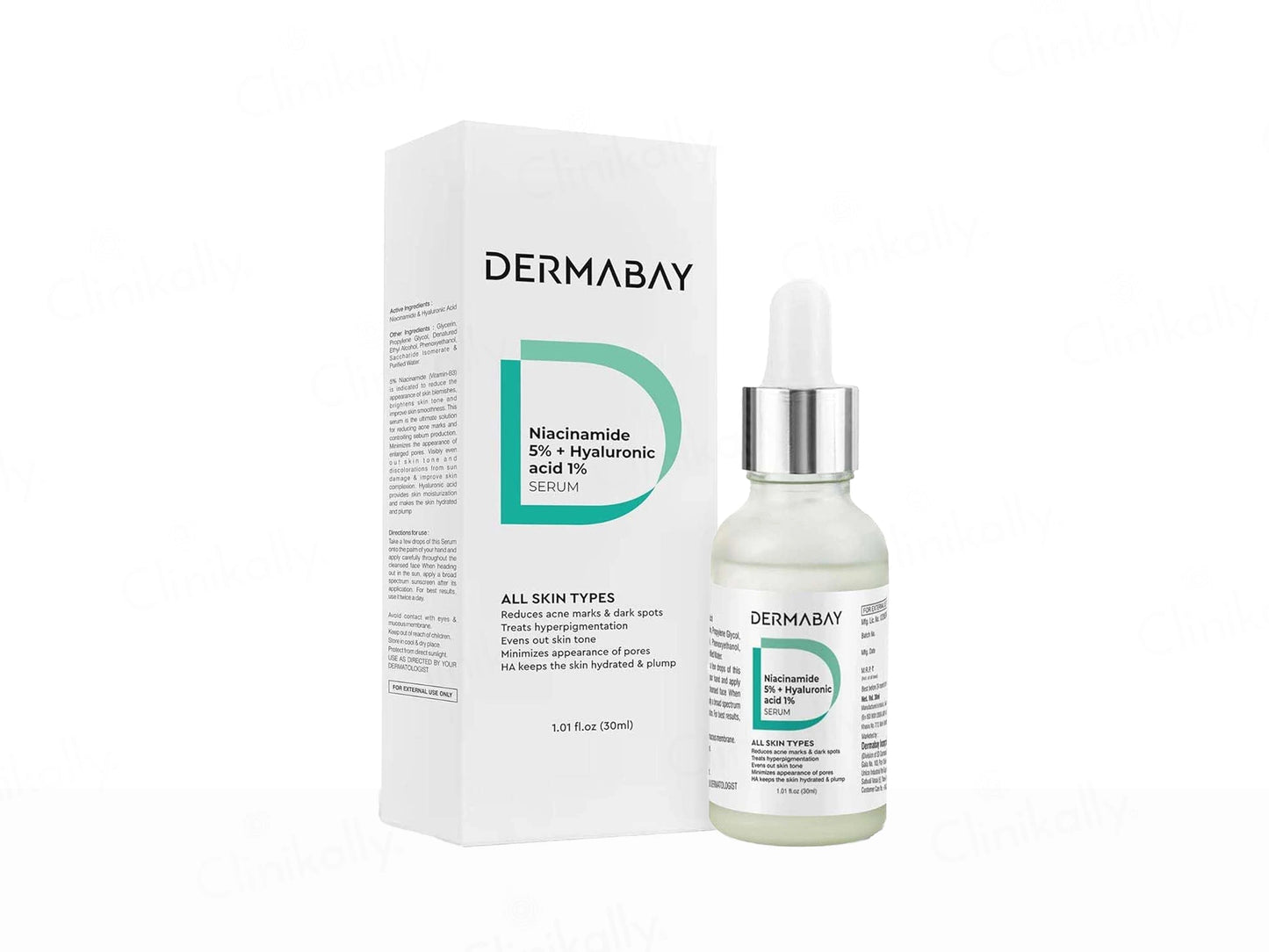 Dermabay 5 Percent Niacinamide  1 Percent Hyaluronic Acid Face Serum