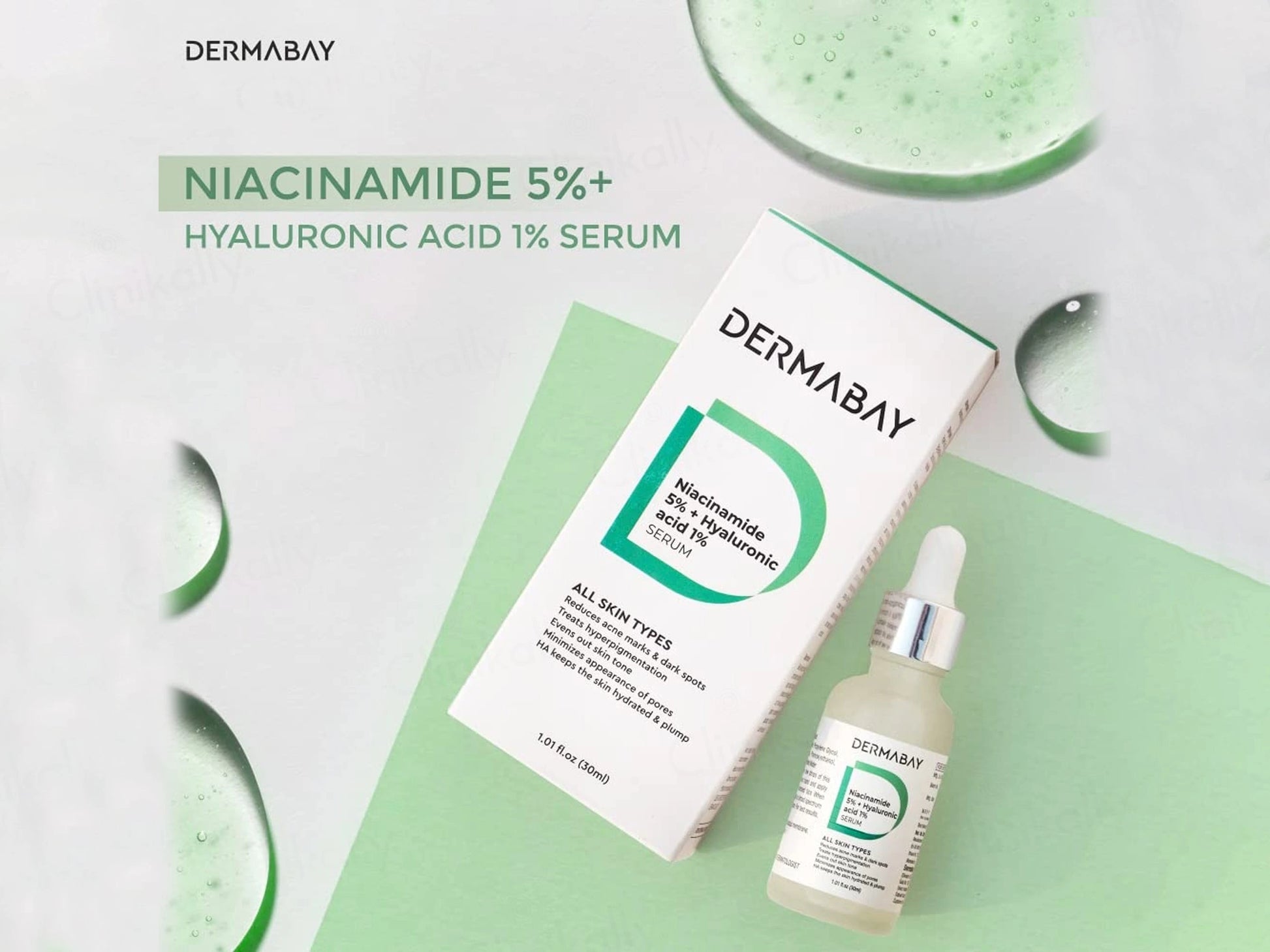 Dermabay 5 Percent Niacinamide  1 Percent Hyaluronic Acid Face Serum