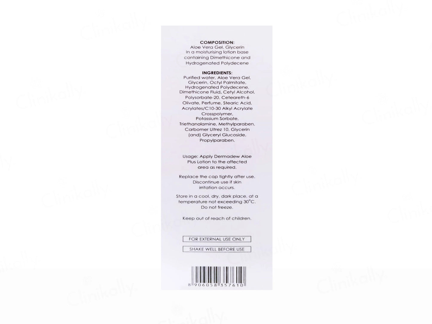 Dermadew Aloe Plus Moisturiser Lotion