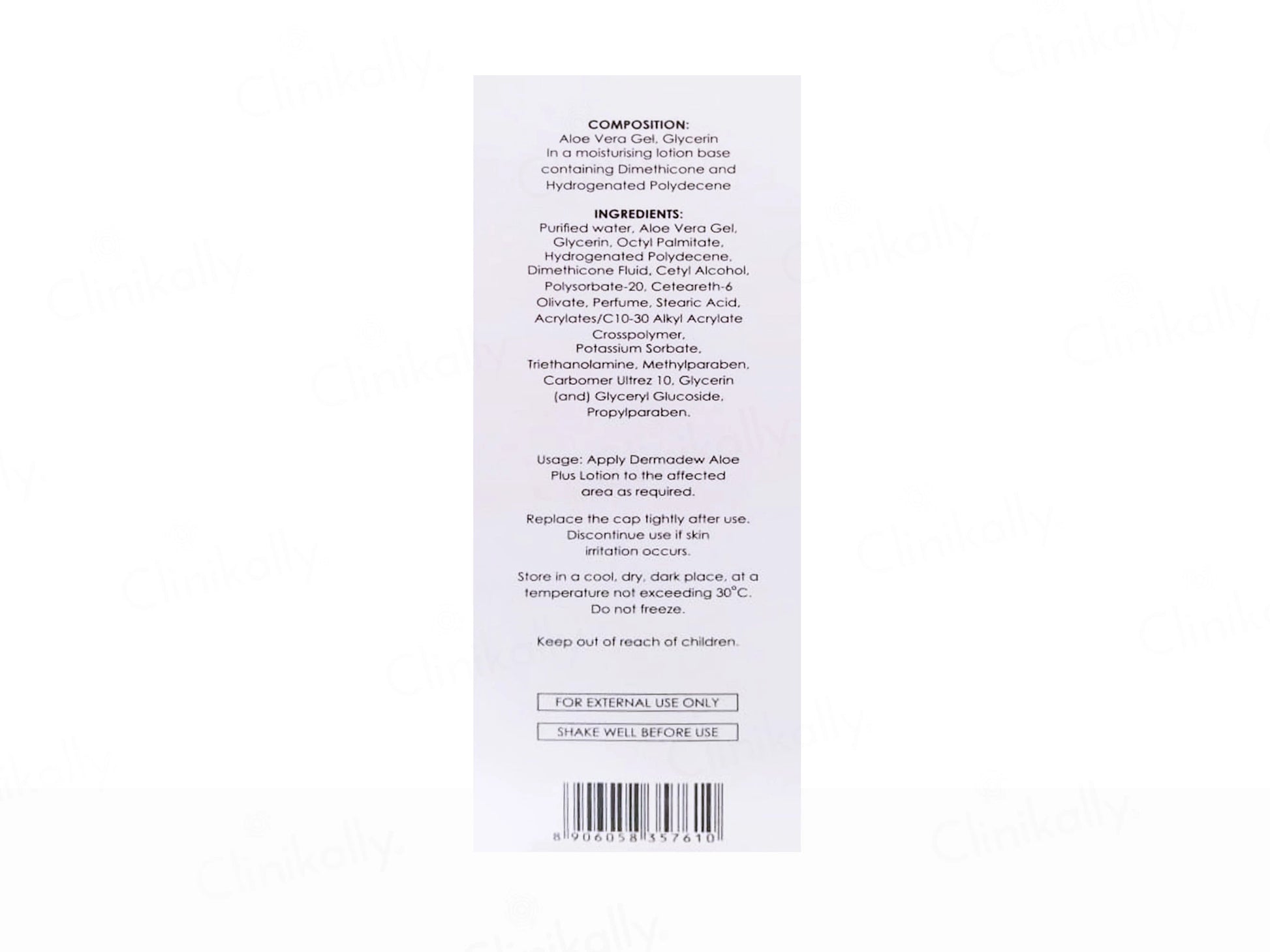 Dermadew Aloe Plus Moisturiser Lotion