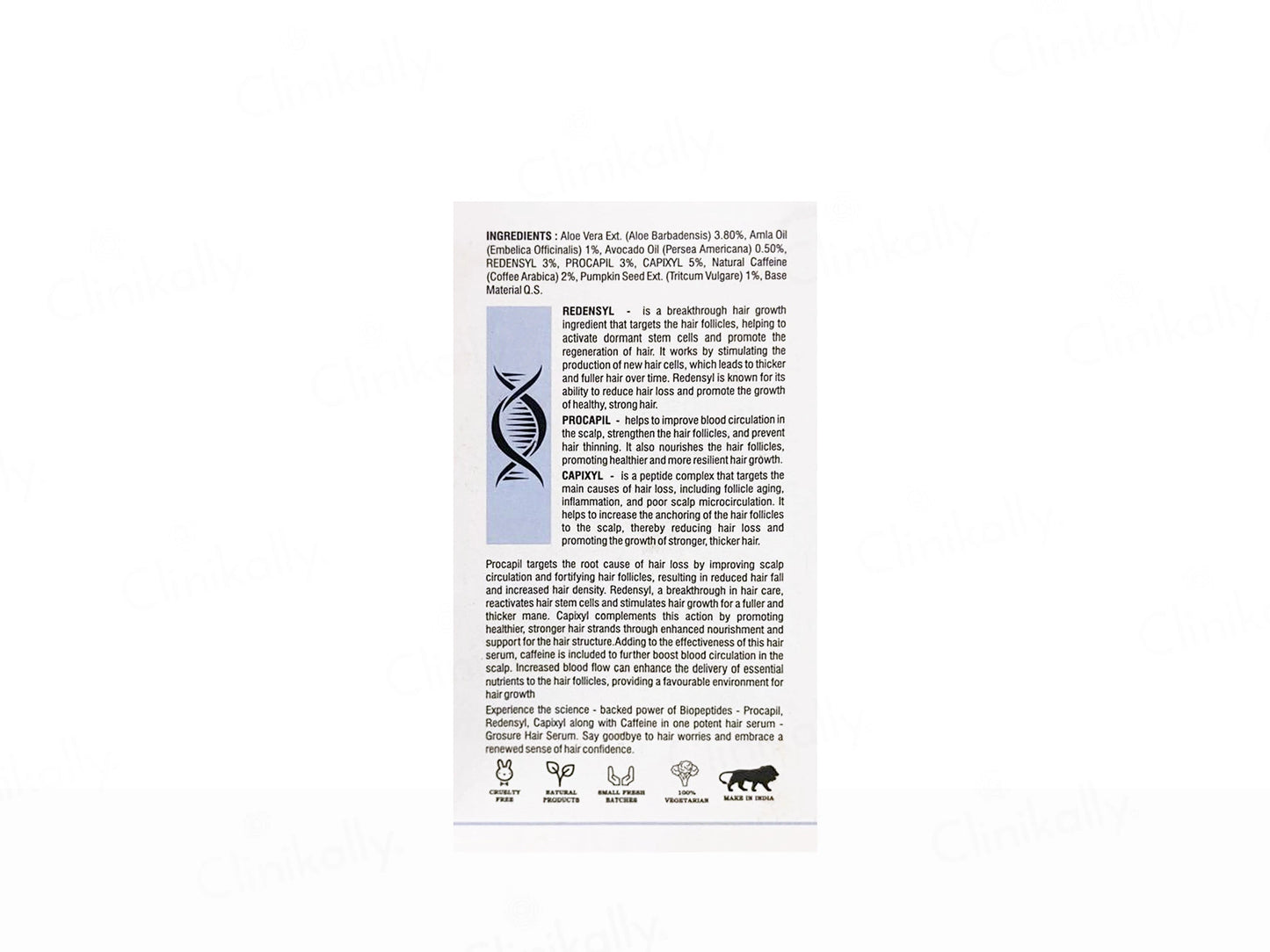 Dermalsure Grosure Aqua Light Hair Growth Serum