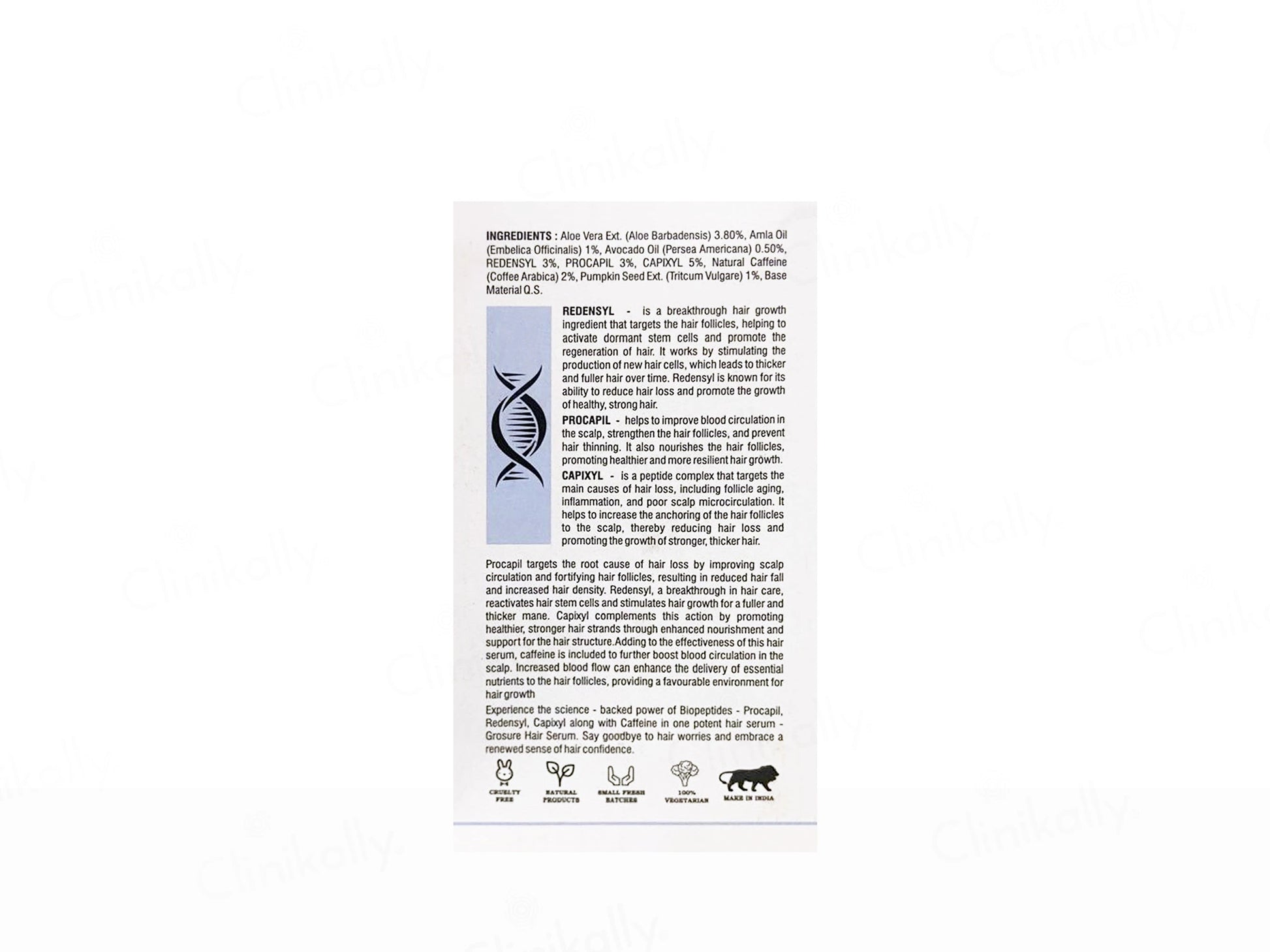Dermalsure Grosure Aqua Light Hair Growth Serum