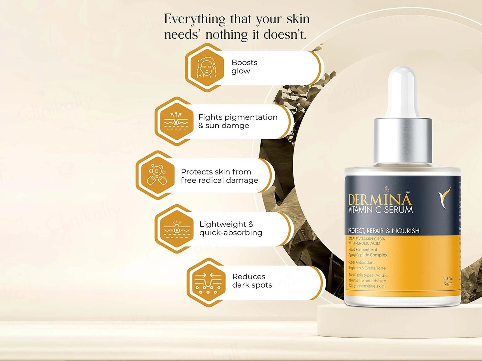 Dermina 15 Percent Vitamin C Face Serum