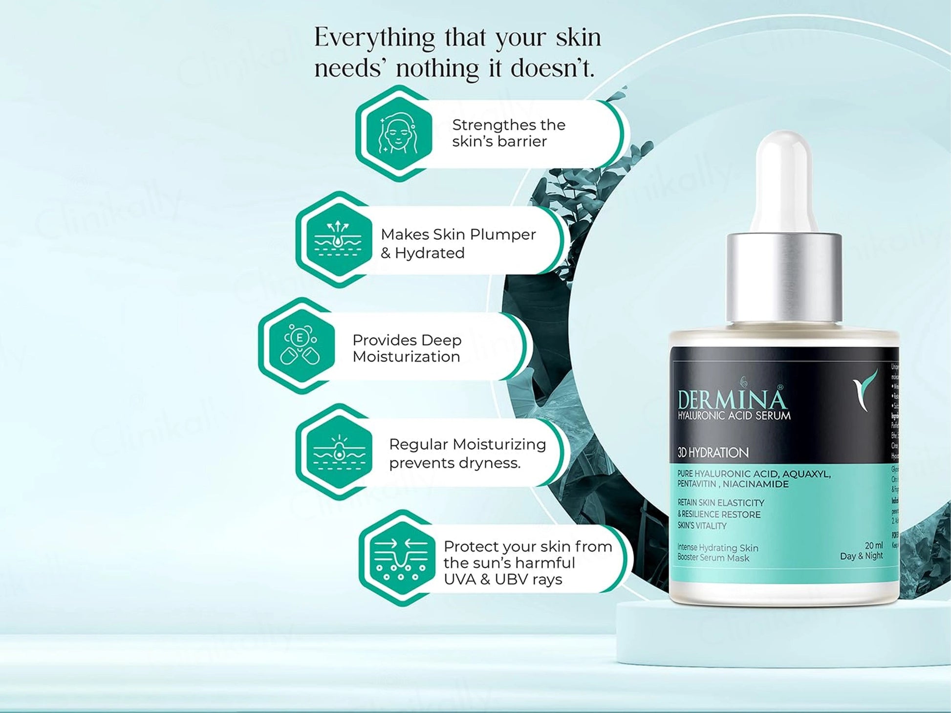 Dermina 3D Hydration Hyaluronic Acid Face Serum