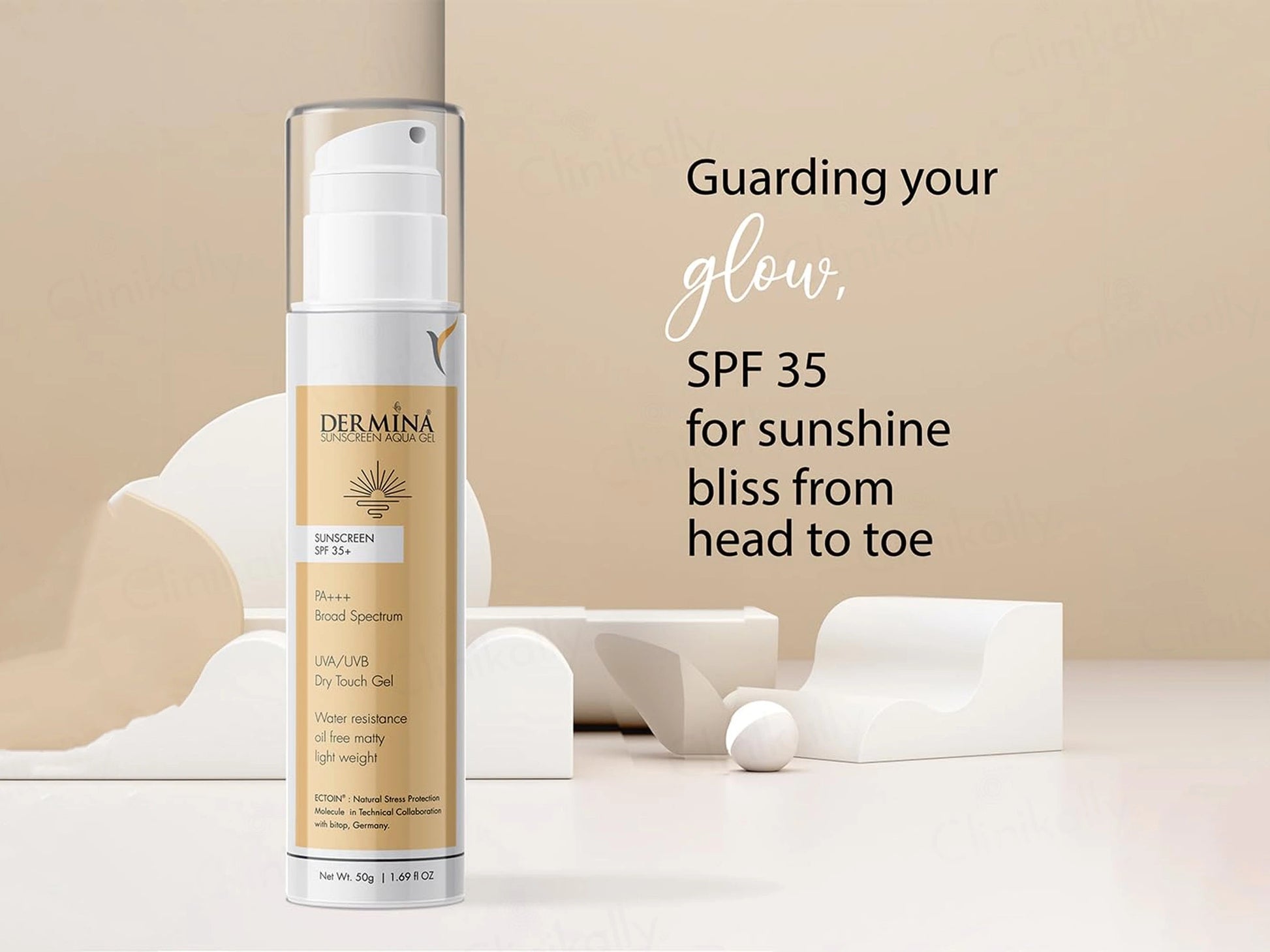 Dermina Aqua Dry Touch Gel Sunscreen SPF 35 PA