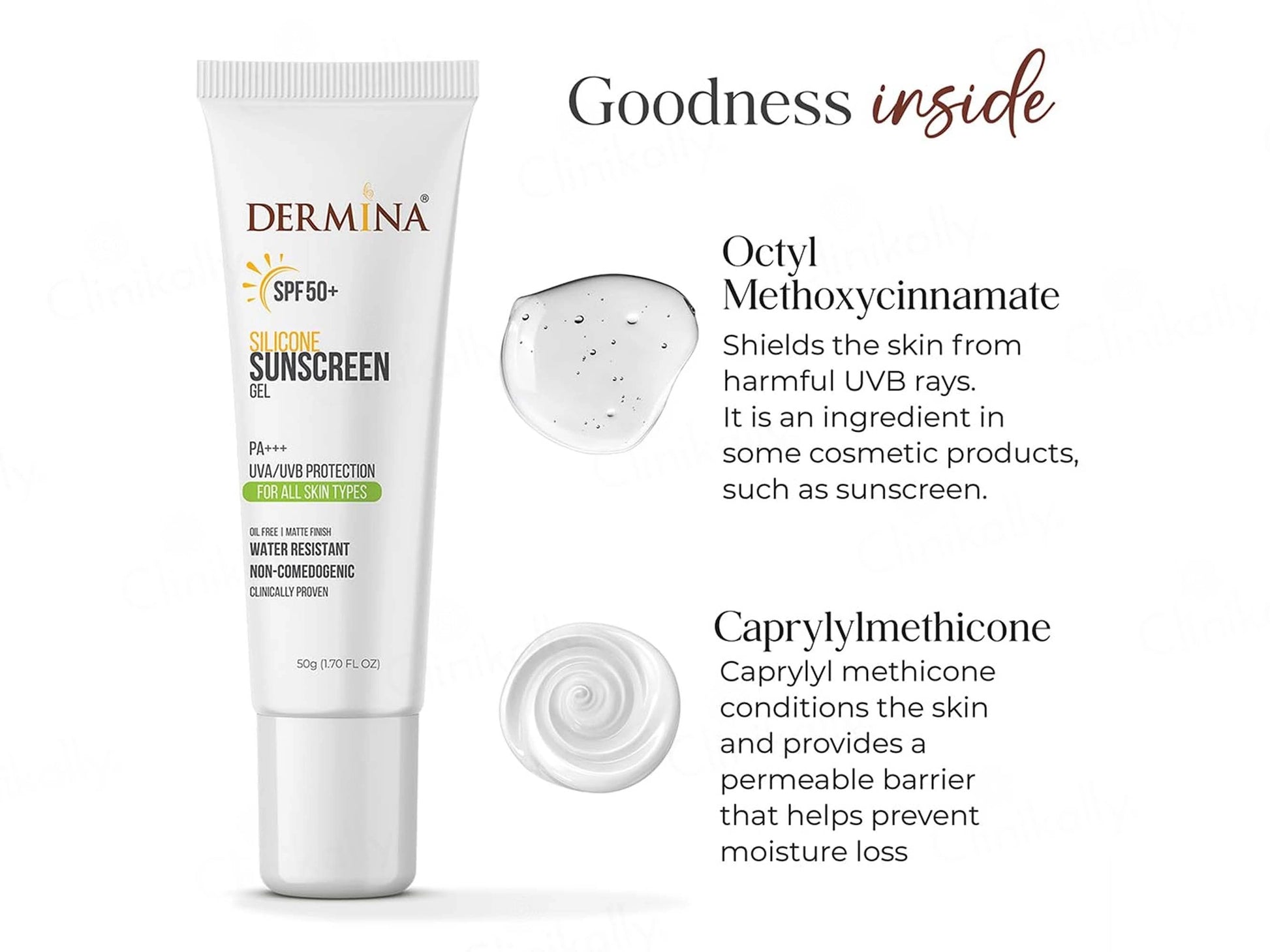Dermina Silicone Sunscreen Gel SPF 50 PA