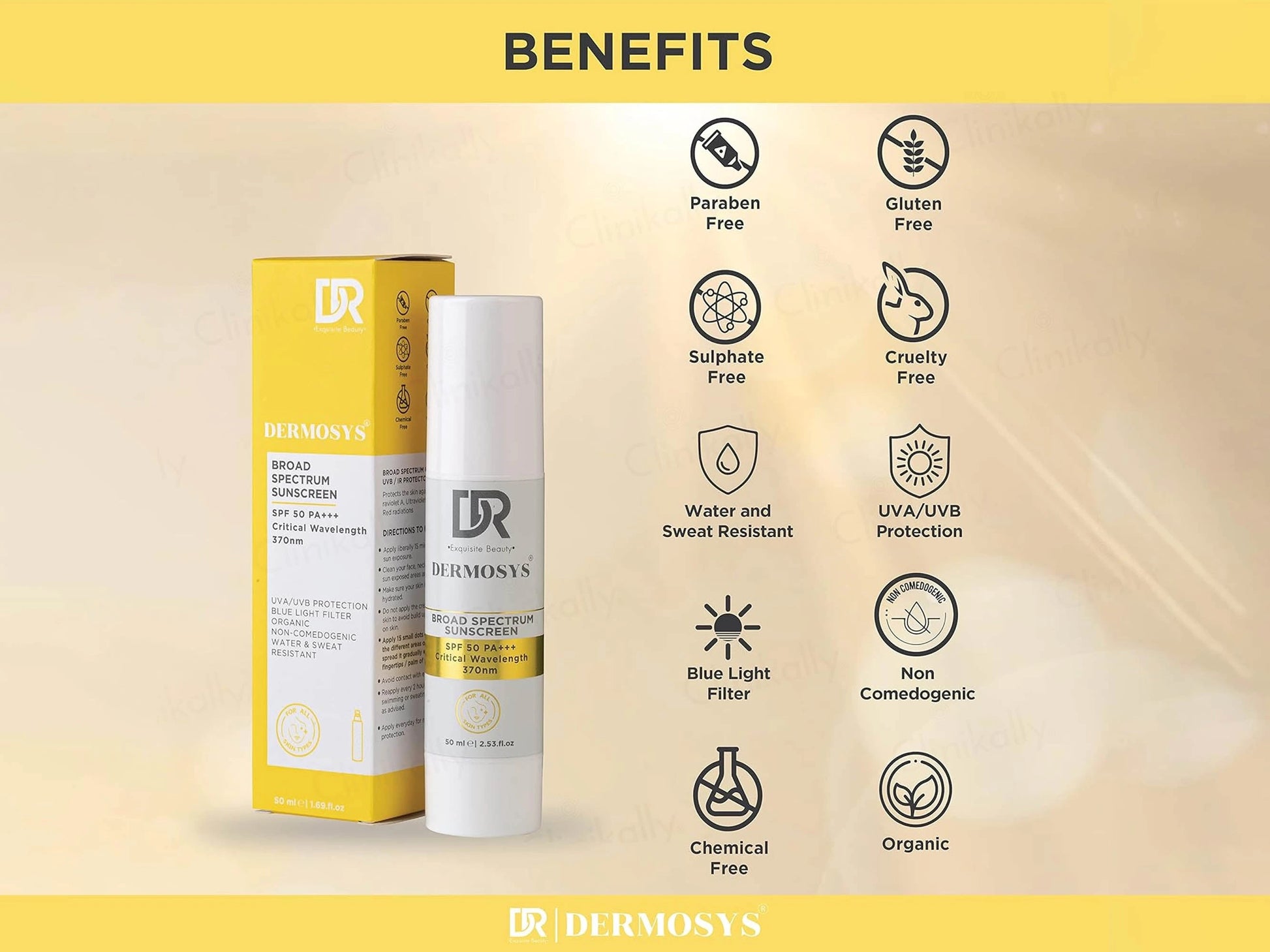 Dermosys Broad Spectrum Sunscreen SPF 50 PA