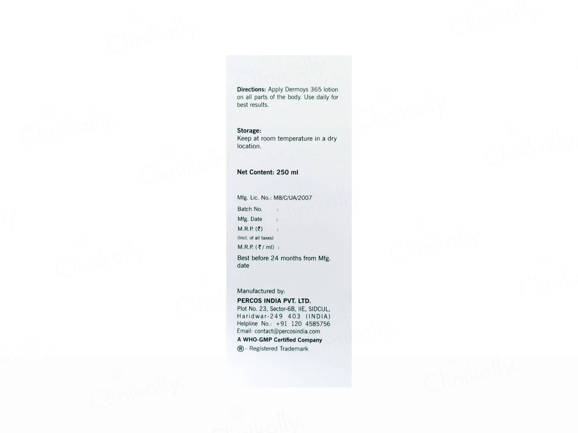 Dermoys 365 Face and  Body Lotion