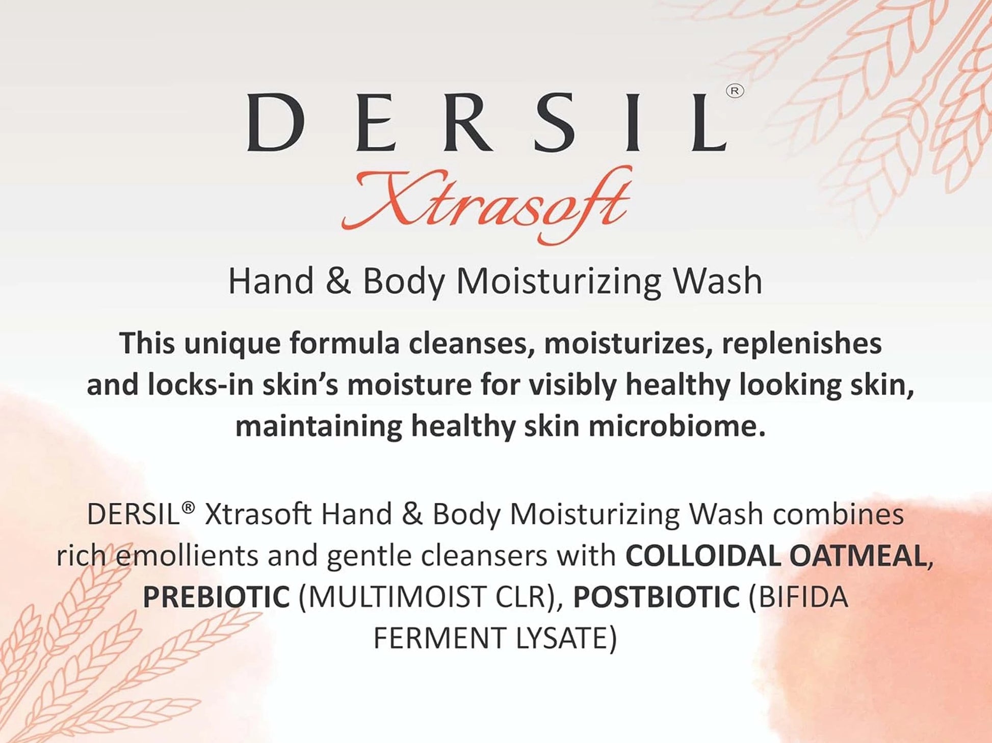 Dersil Xtrasoft Hand and  Body Moisturizing Wash