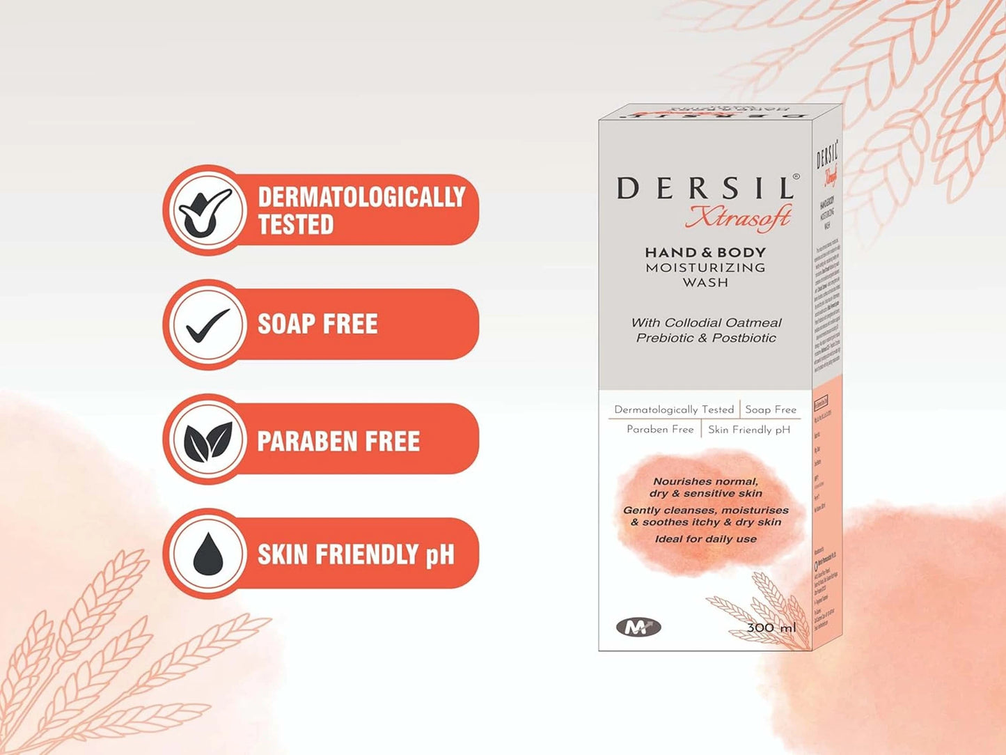 Dersil Xtrasoft Hand and  Body Moisturizing Wash