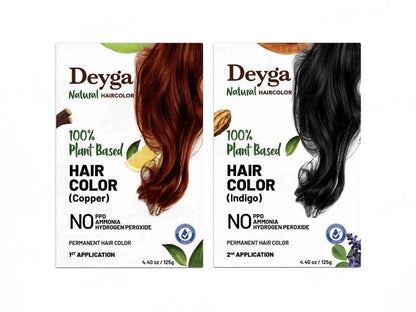 Deyga 100 Percent Plant Based Hair Colour Kit - Black
