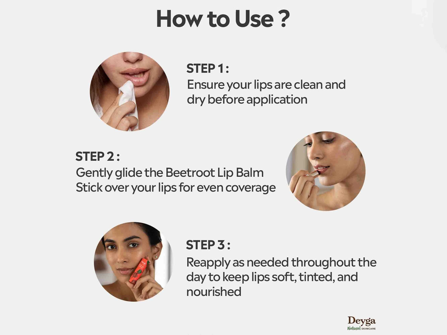 Deyga Beetroot Lip Balm 8Hrs Hydration