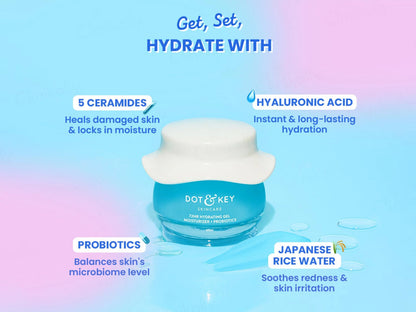 Dot and  Key 72 Hr Hydrating Gel Moisturizer  Probiotics
