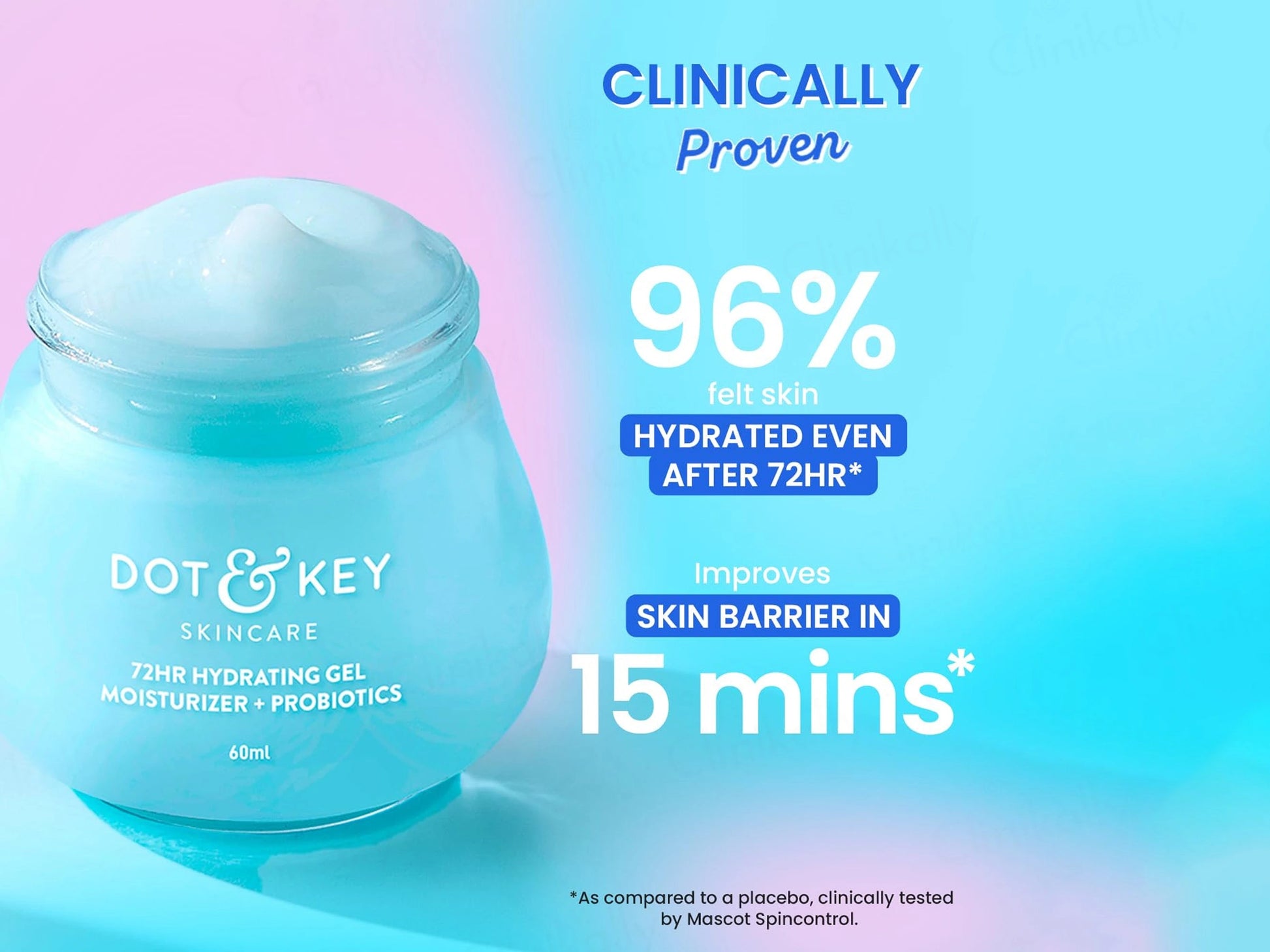 Dot and  Key 72 Hr Hydrating Gel Moisturizer  Probiotics