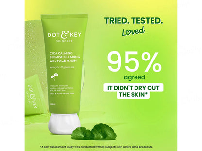 Dot and  Key Cica Calming Blemish Clearing Gel Face Wash
