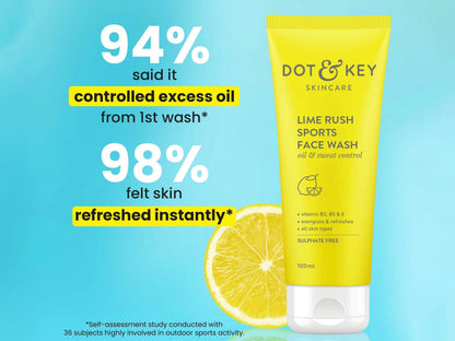Dot and  Key Lime Rush Sports Face Wash