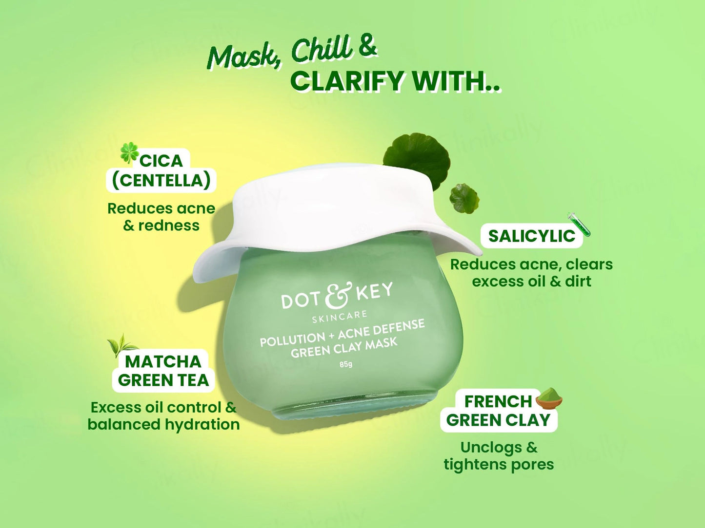 Dot and  Key Pollution  Acne Defense Green Clay Mask