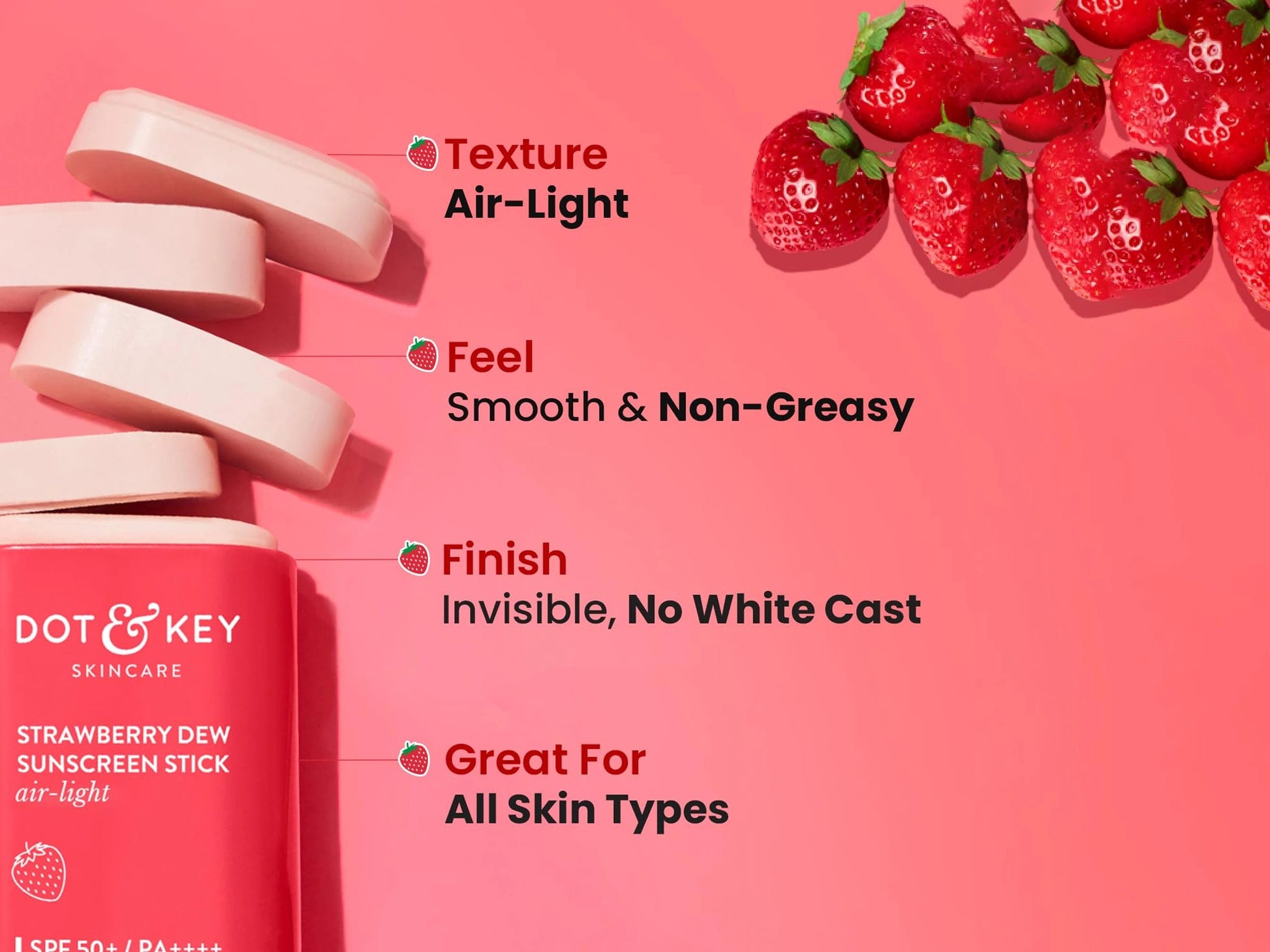 Dot and  Key Strawberry Dew Air-Light Sunscreen Stick SPF 50 PA