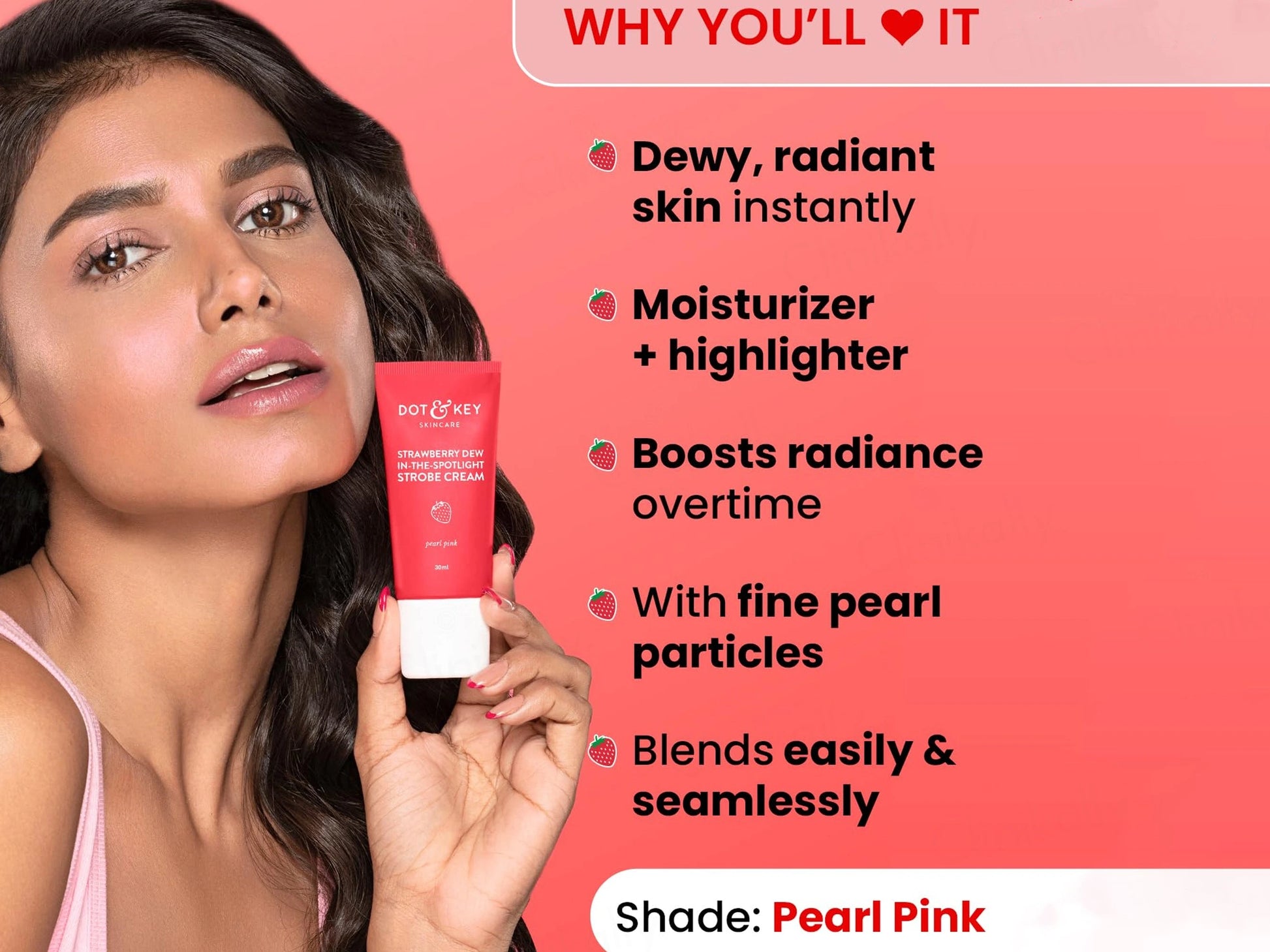 Dot and  Key Strawberry Dew In-The-Spotlight Strobe Cream Pearl Pink