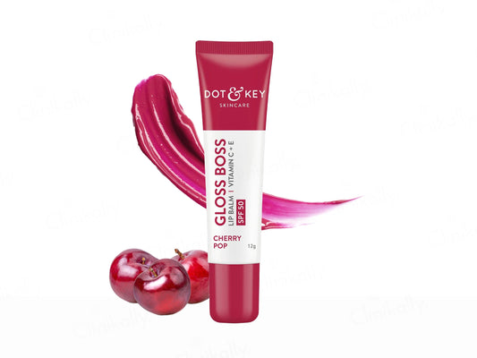 Dot and  Key Vitamin C  E Gloss Boss Tinted Lip Balm SPF 30 Cherry Pop