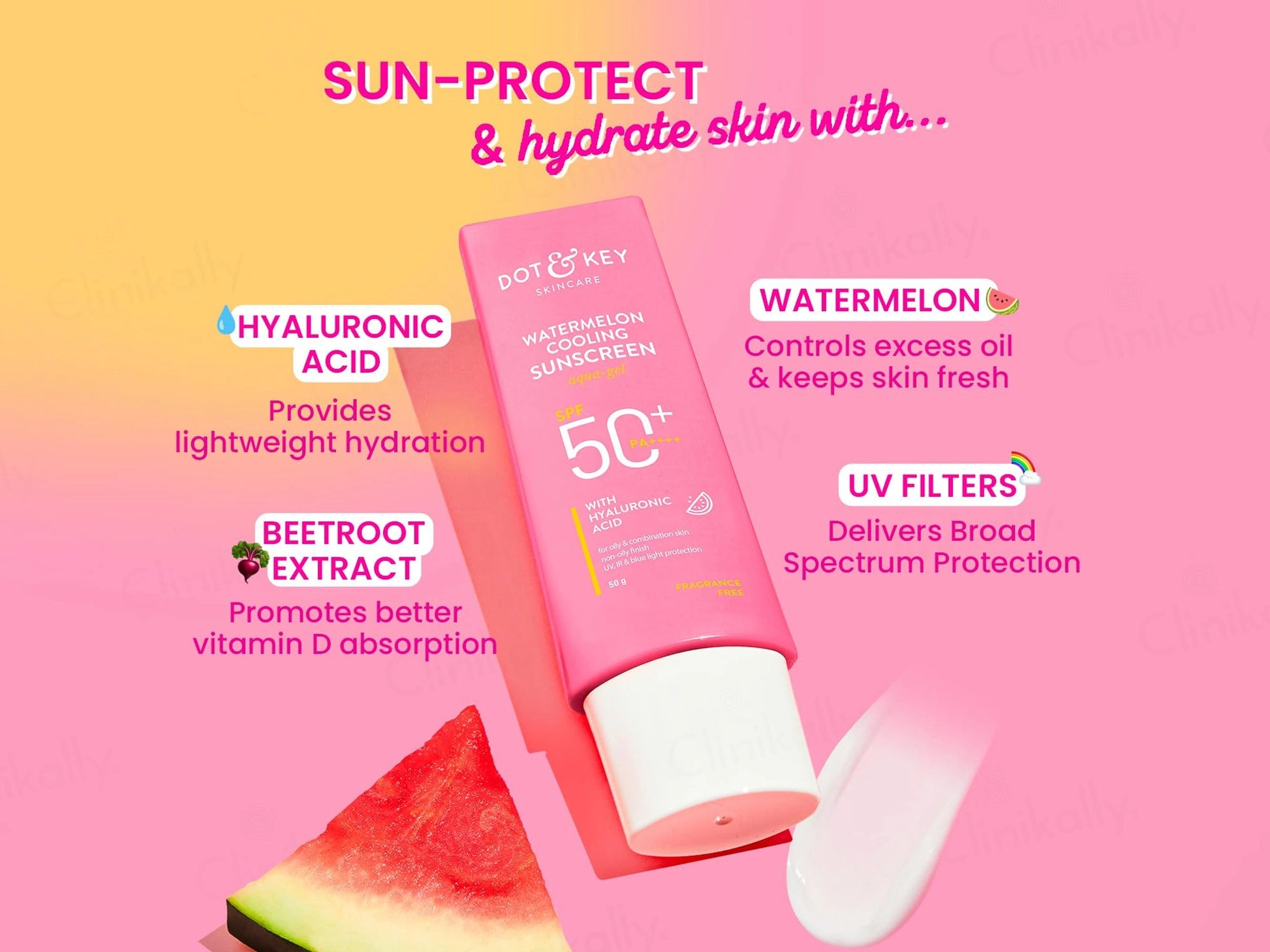 Dot and  Key Watermelon Cooling Aqua-Gel Sunscreen SPF 50 PA