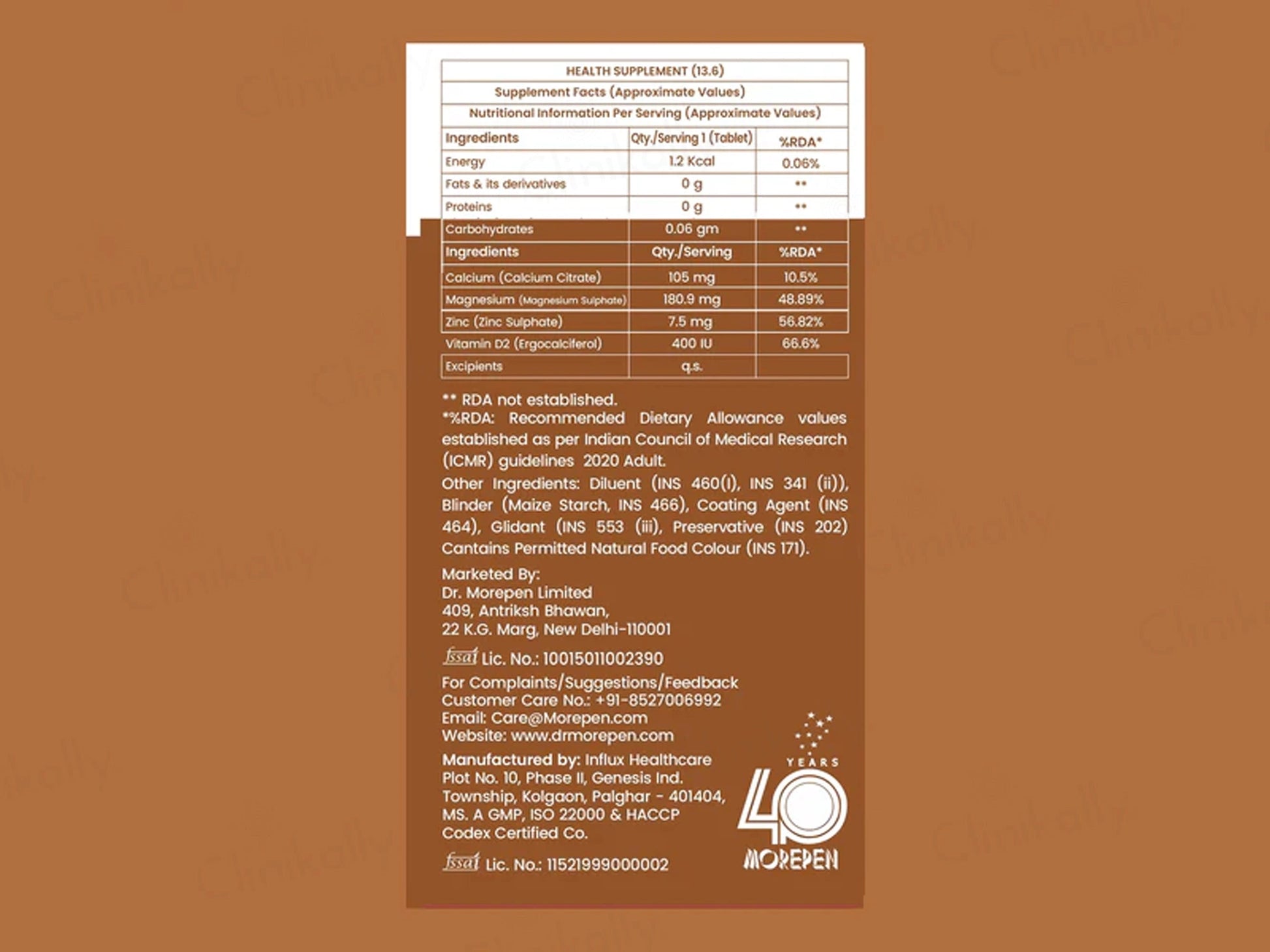 Dr. Morepen Calcium Advanced Tablet