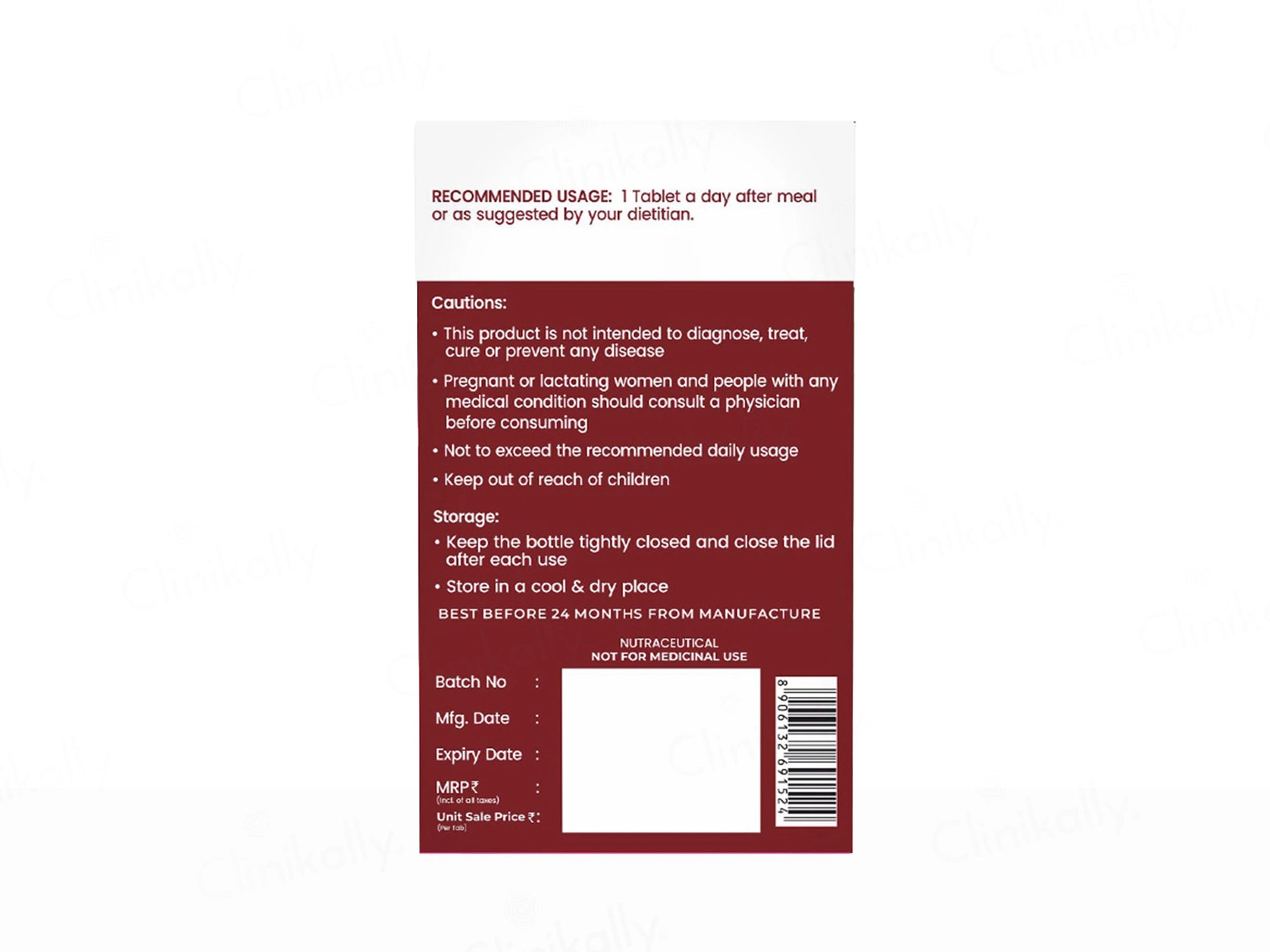 Dr. Morepen Iron and  Zinc, L-Methyl Folate, Vitamin C and  B12 Tablet