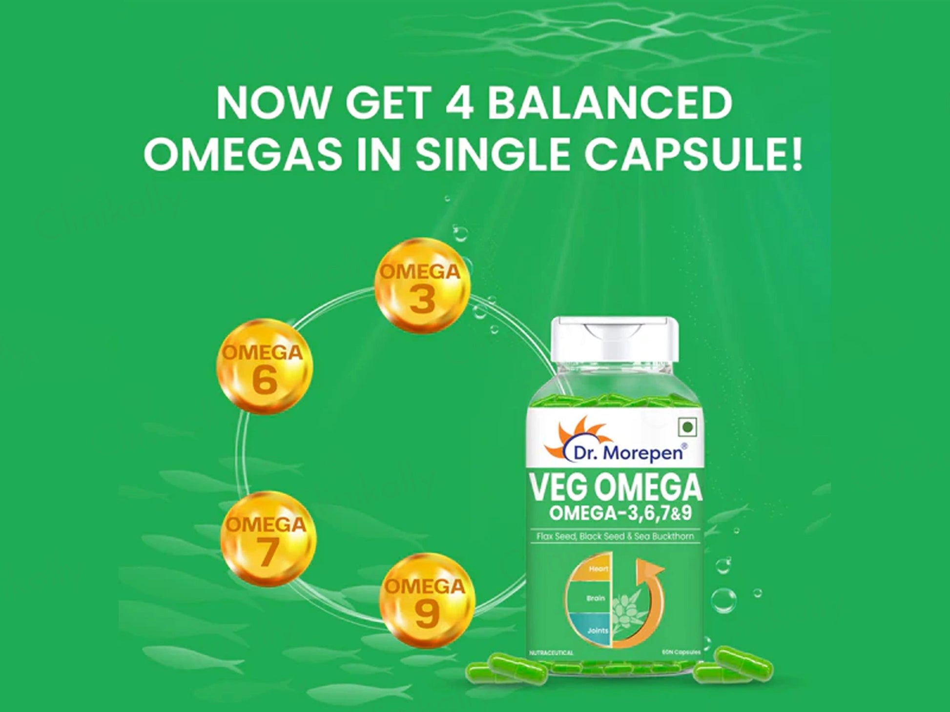 Dr. Morepen Veg Omega-3, 6, 7 and  9 Capsule