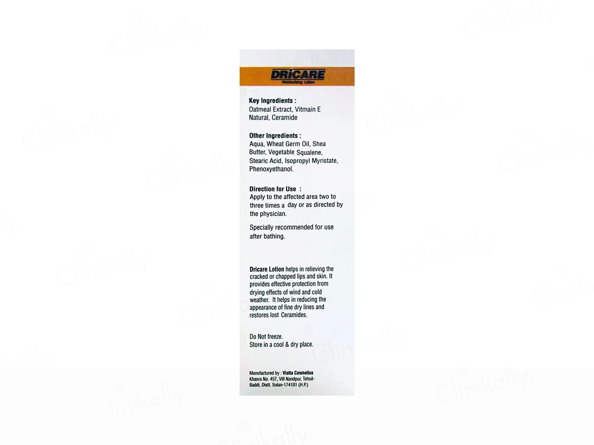 Dricare Moisturising Lotion