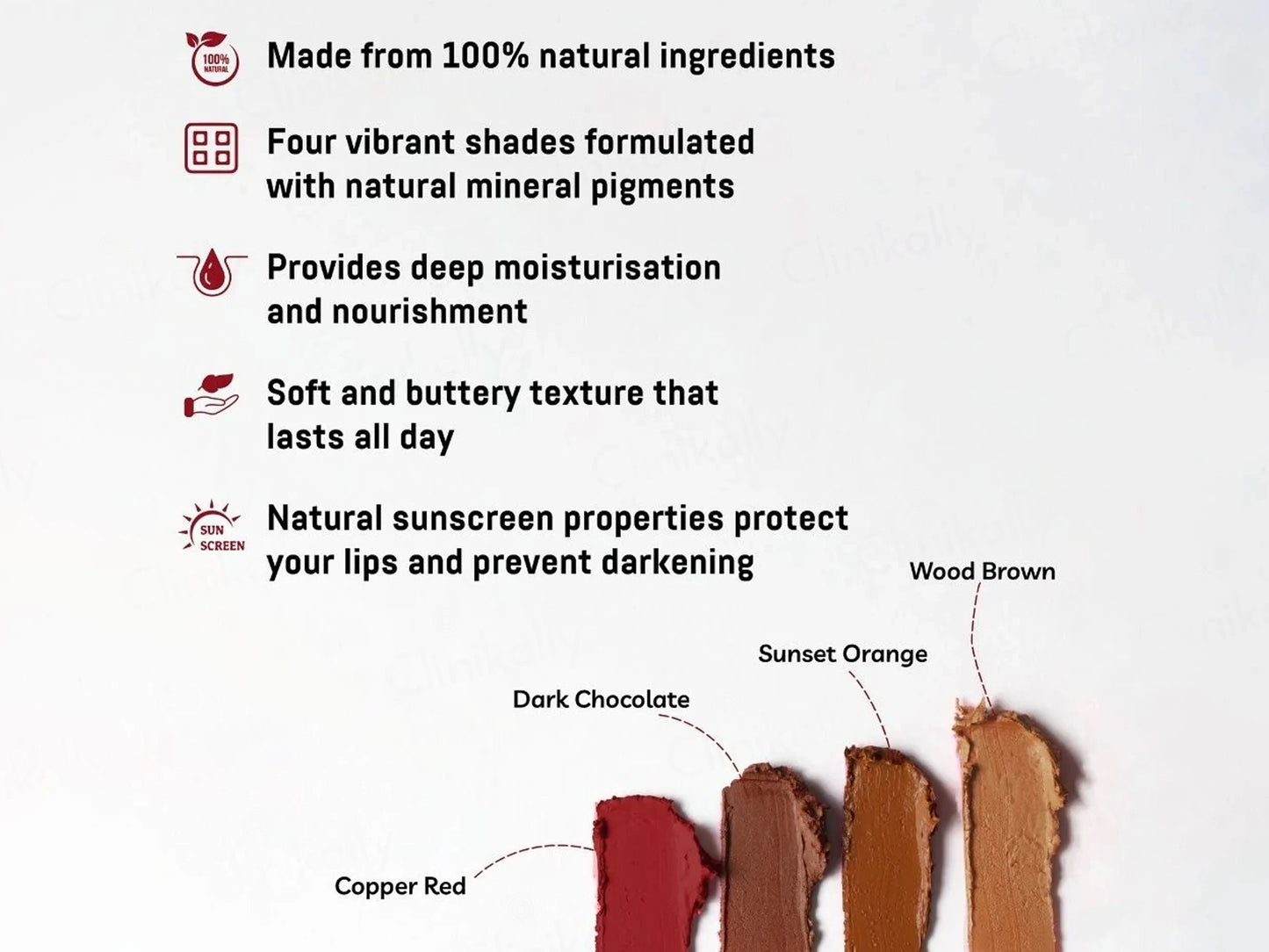 Earth Baby Lip-Nourishing Colour Lipstick Au Naturale - Wood Brown