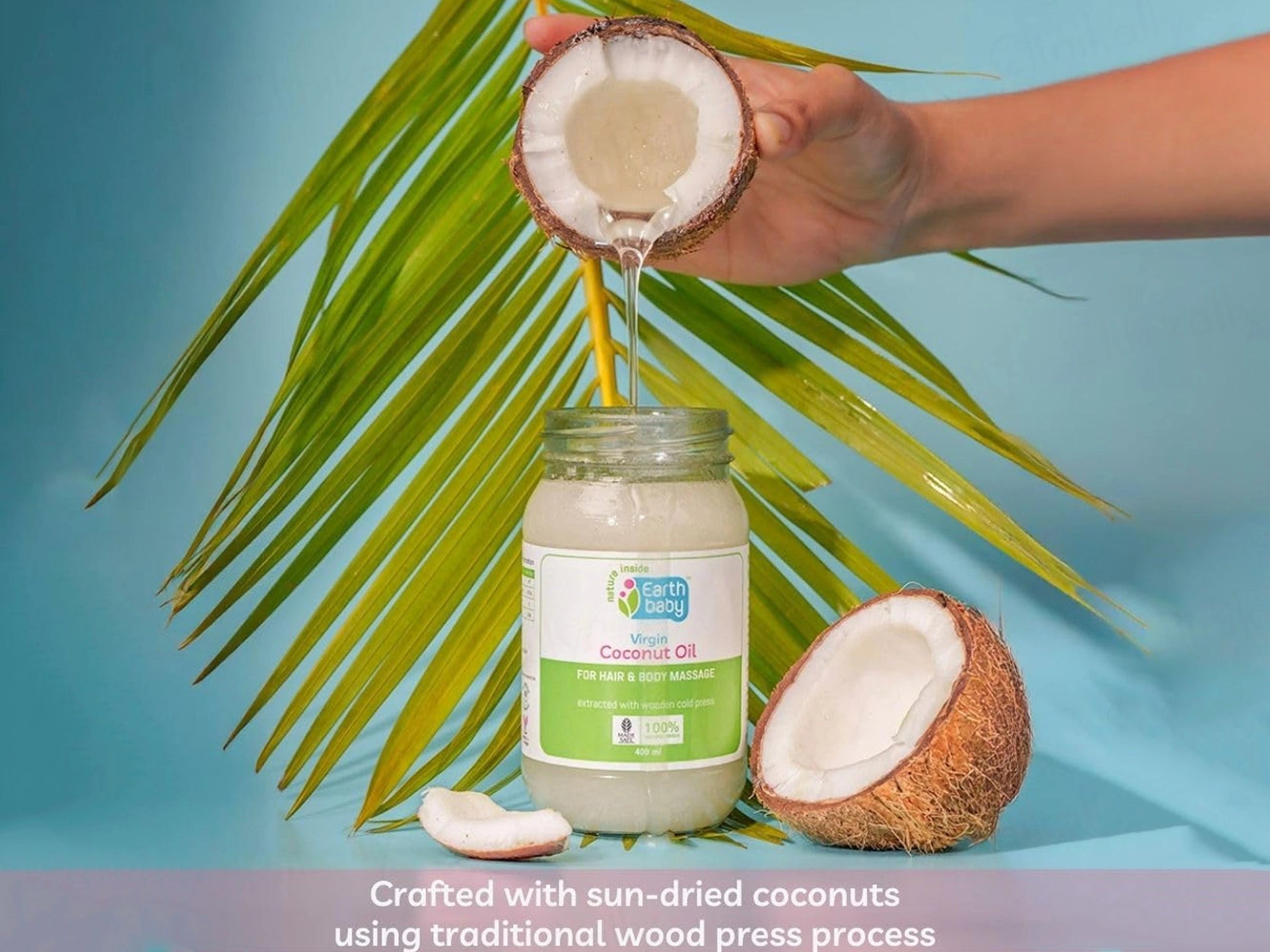 Earth Baby Virgin Coconut Oil For Hair and  Body Massage