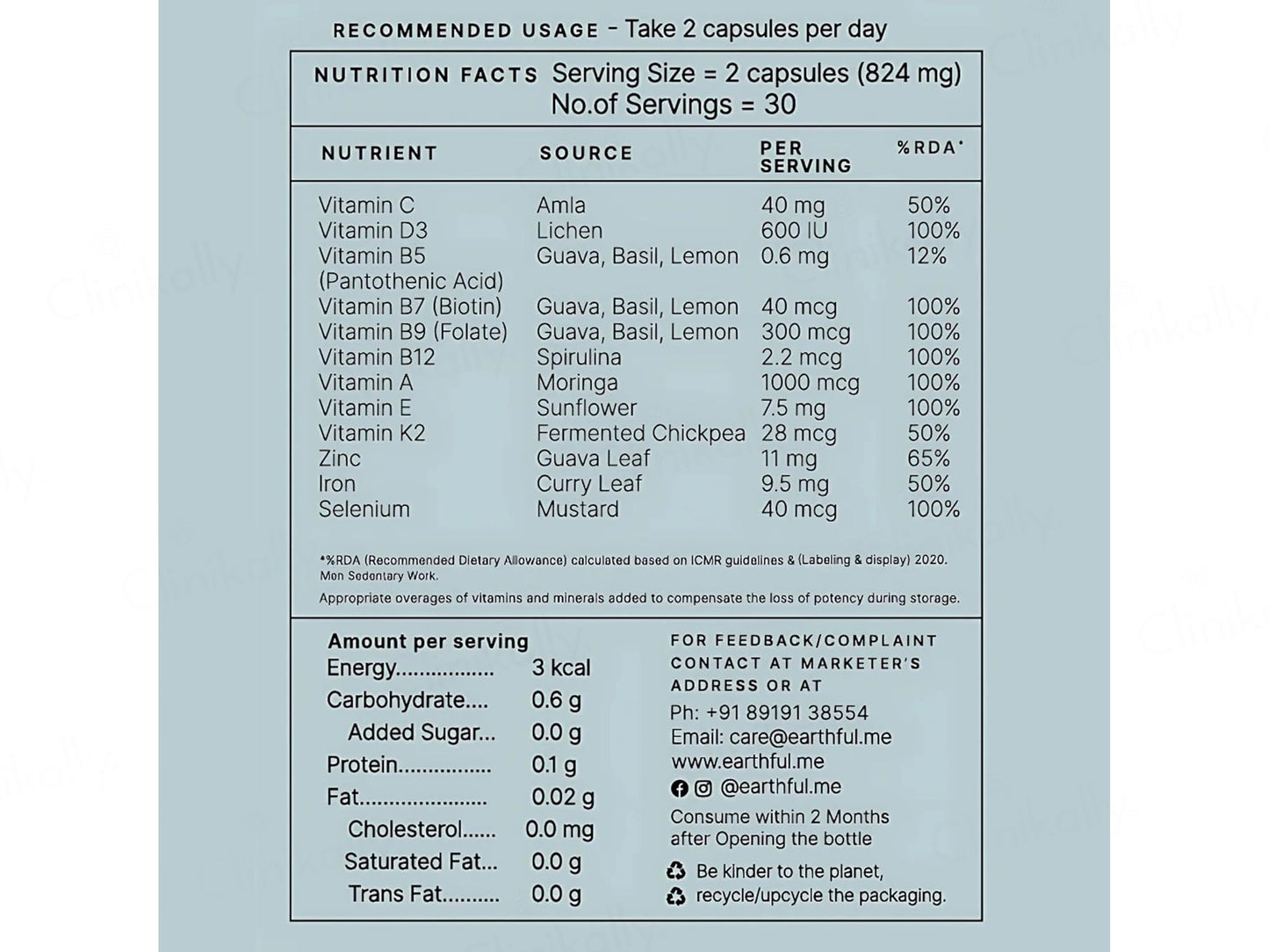 Earthful Men Multivitamin 18 Nutraceutical Veg Capsule