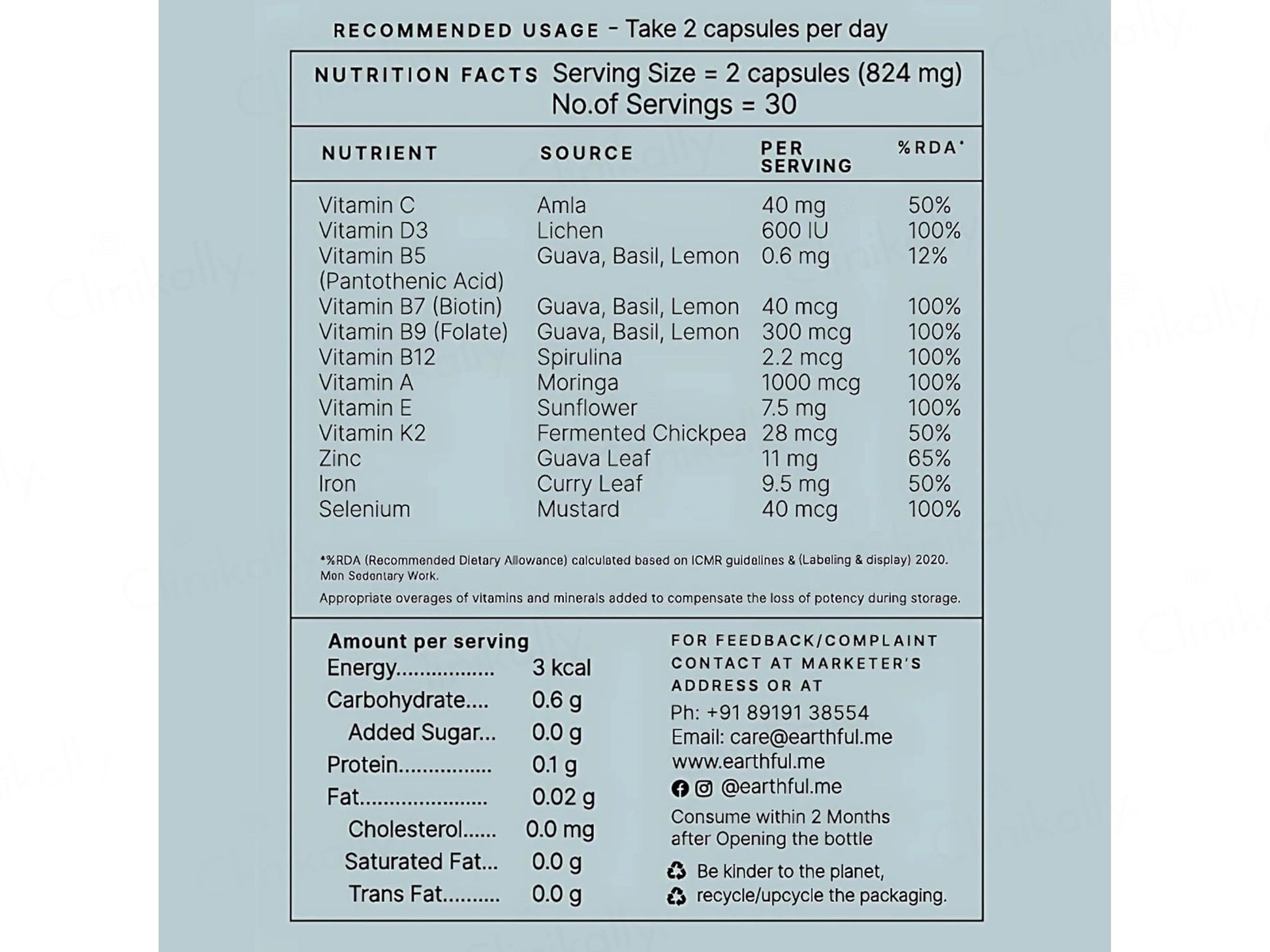 Earthful Men Multivitamin 18 Nutraceutical Veg Capsule
