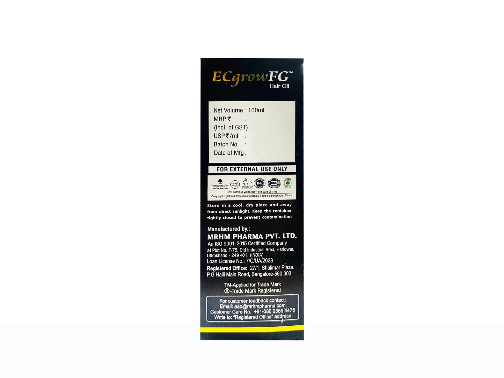 Ecgrow FG Hair Oil