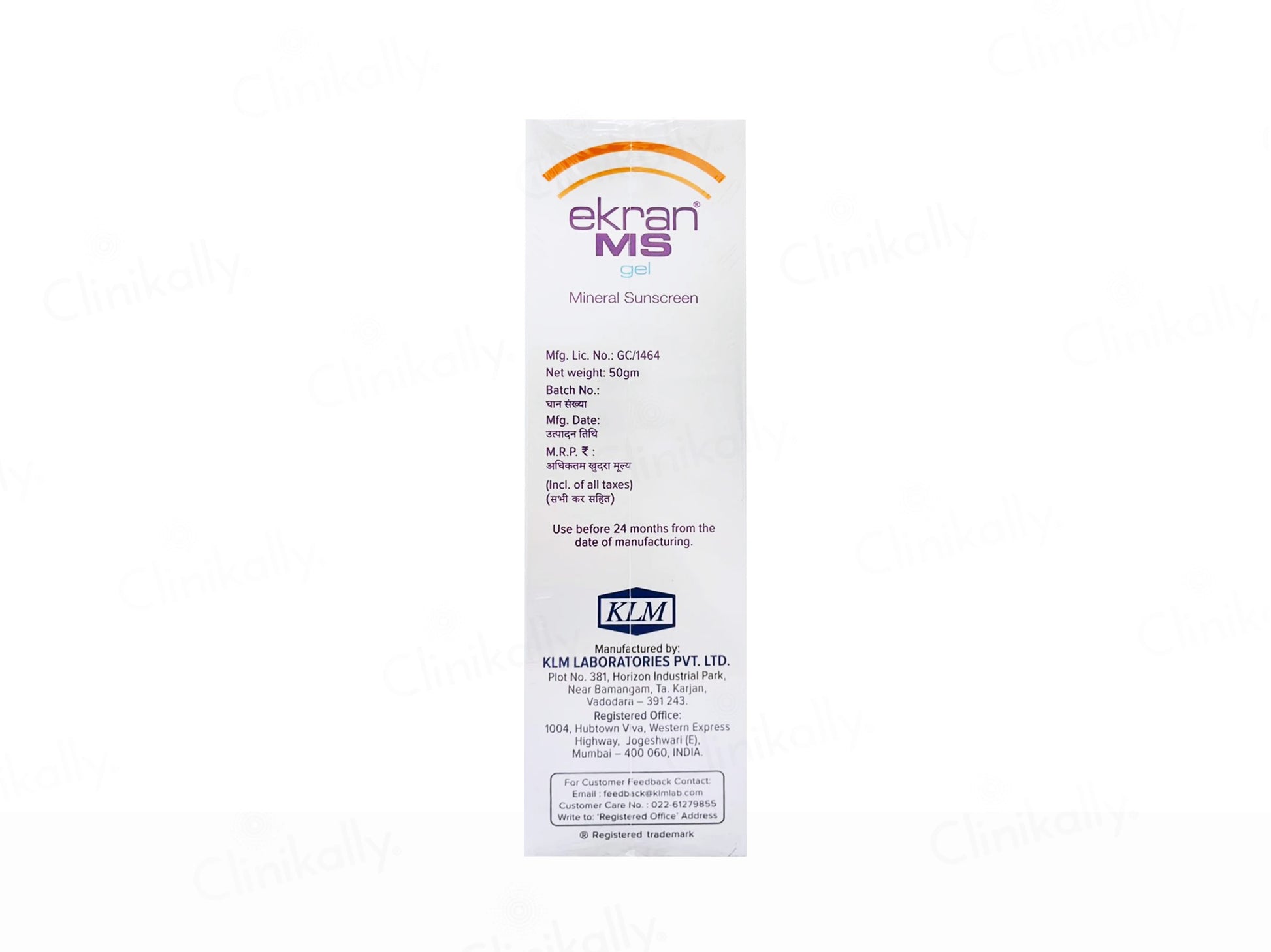 Ekran MS Mineral Sunscreen Gel SPF 50 PA