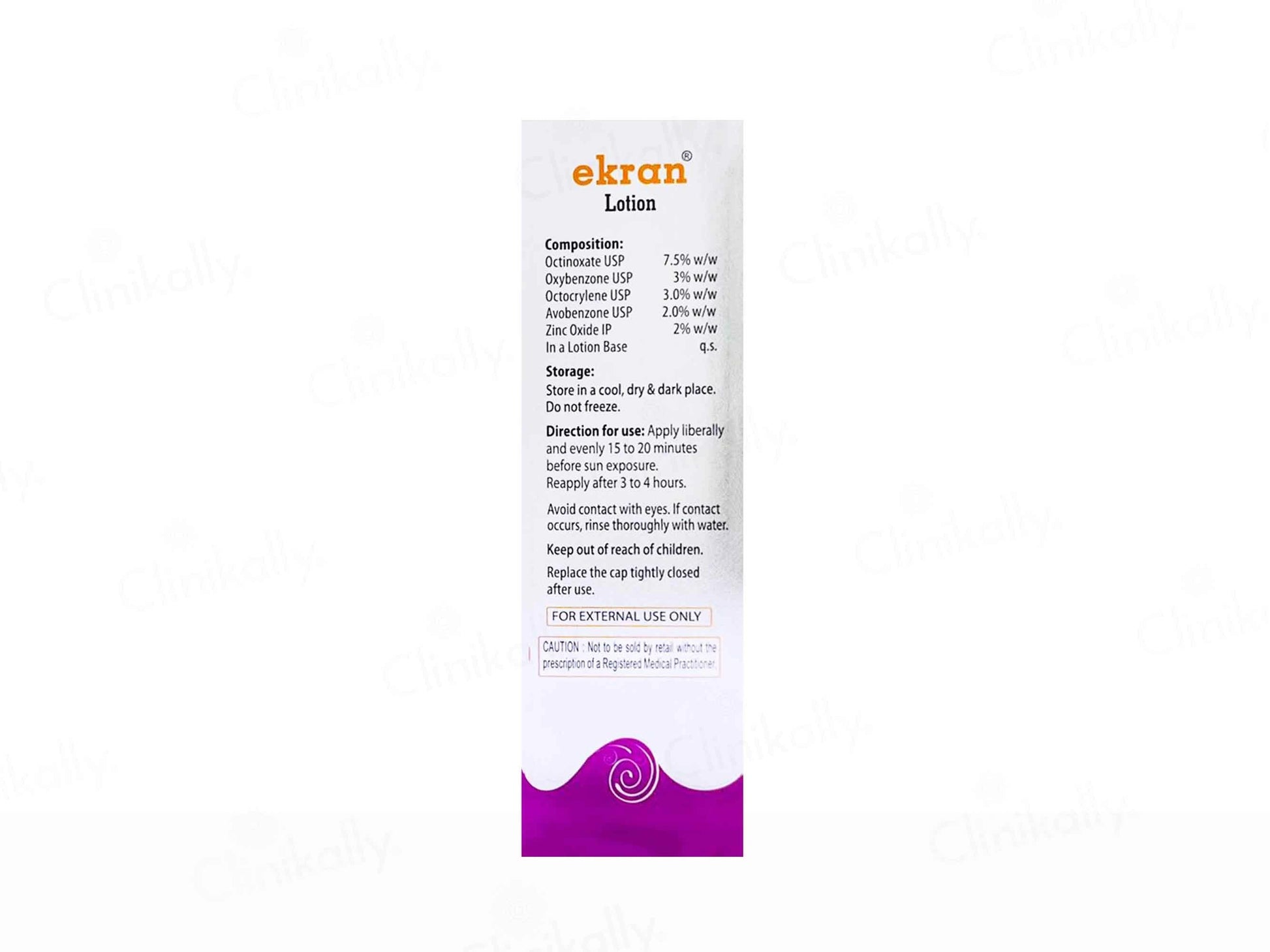 Ekran Sunscreen Lotion SPF 30 PA