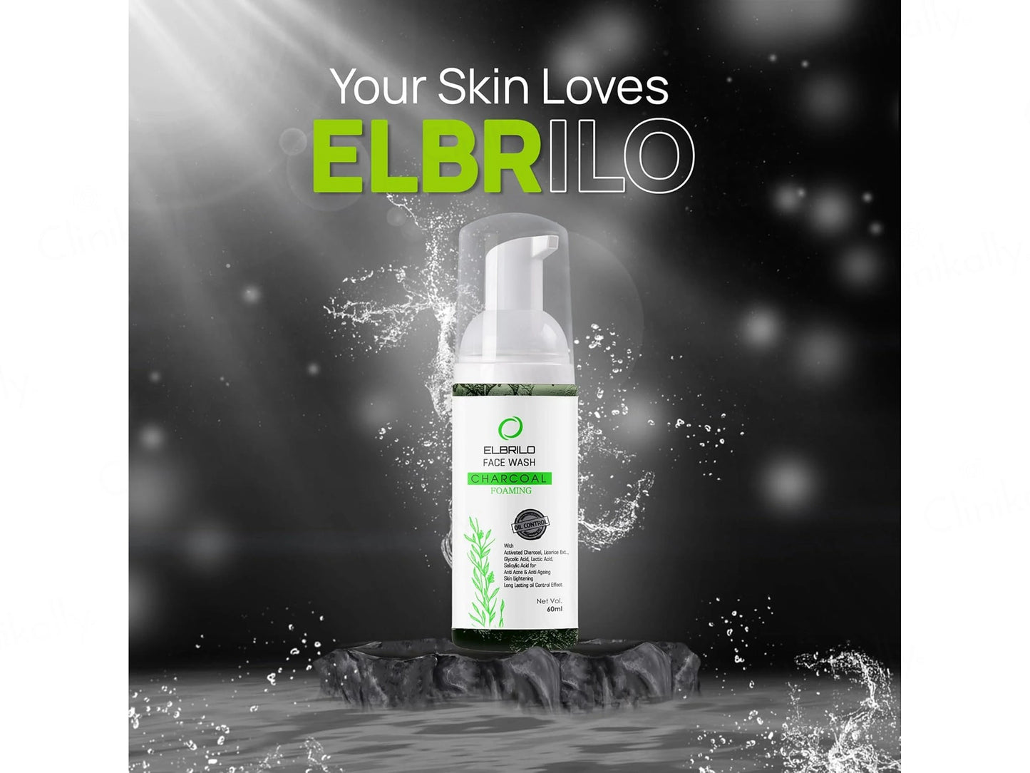 Elbrilo Activated Charcoal Oil Control Foaming Face Wash