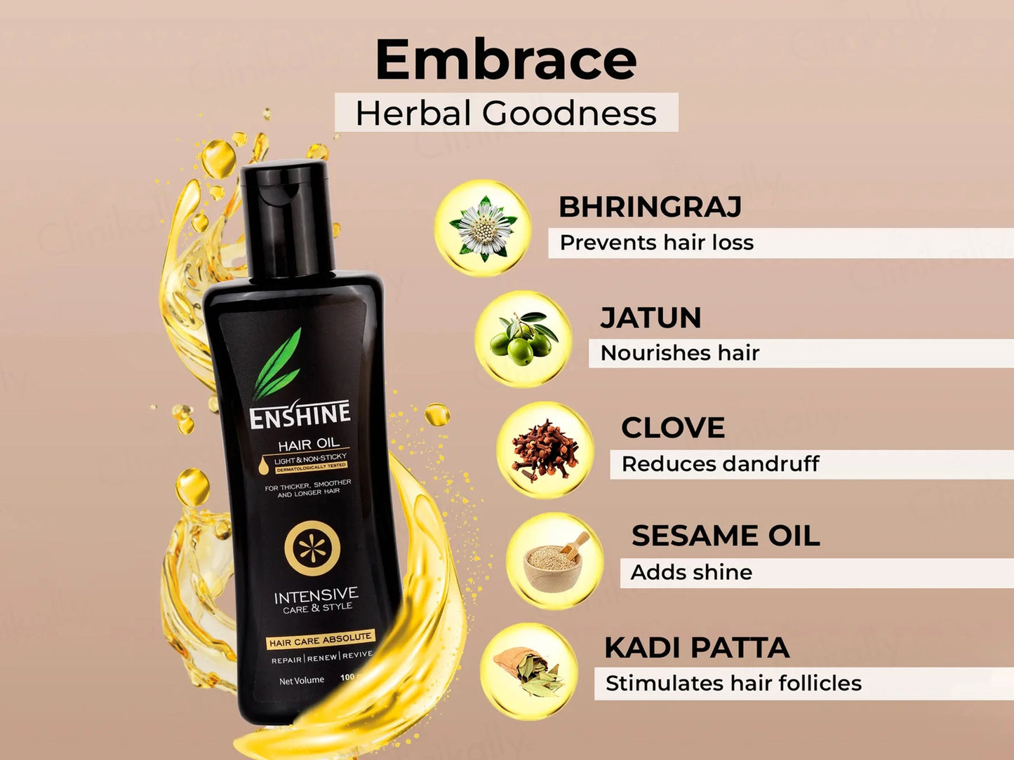 Enshine Light and  Non-Sticky Hair Oil