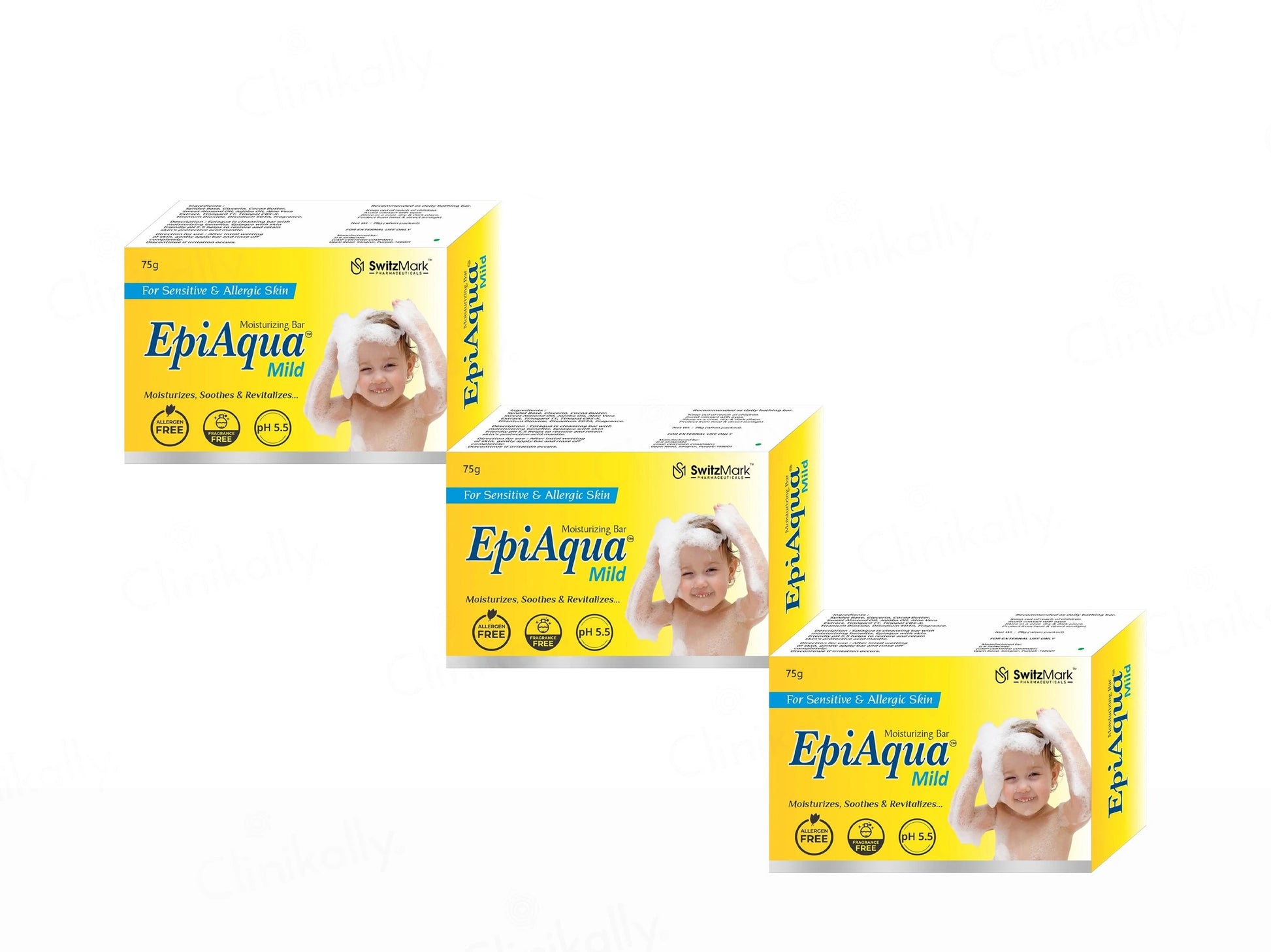 Epiaqua Mild Moisturizing Bar For Sensitive and  Allergic Skin