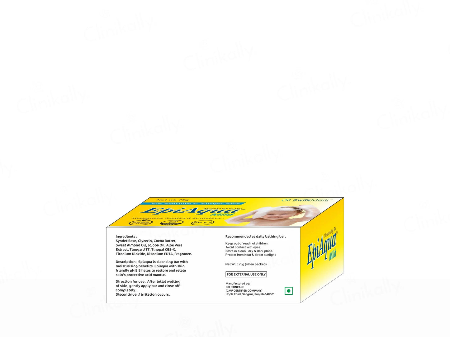 Epiaqua Mild Moisturizing Bar For Sensitive and  Allergic Skin