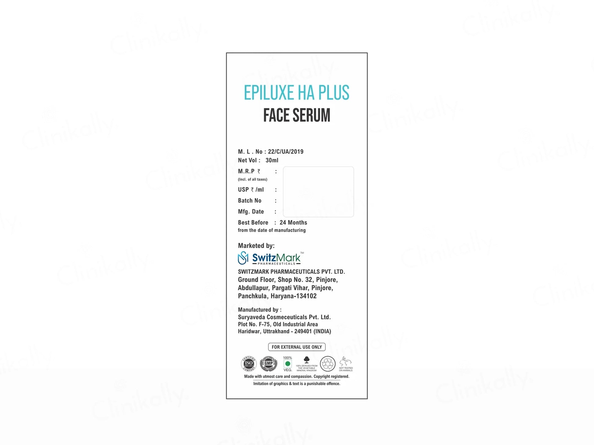 Epiluxe HA Plus Clarity Boost Face Serum